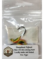 Reddog Reddog Sheephead Jigheads 1/8oz 1/0 Fire tiger