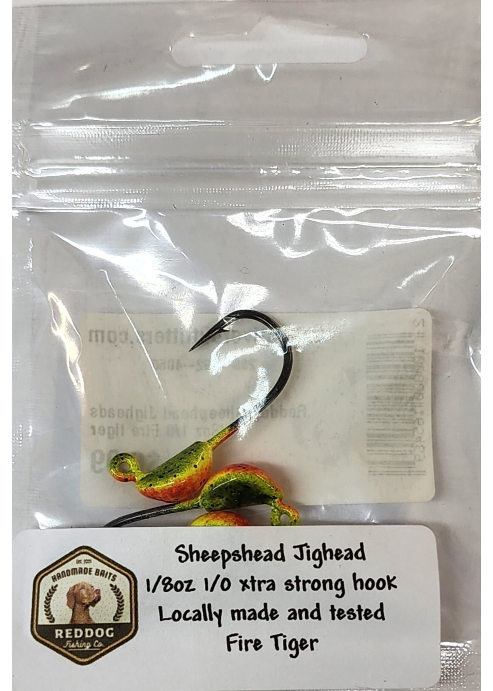 Reddog Reddog Sheephead Jigheads 1/8oz 1/0 Fire tiger