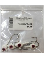 Got-Cha Grub Head - 3/8 oz, 2/0 Hook, White 5pk