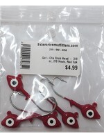 Got-Cha Grub Head - 3/8 oz, 2/0 Hook, Red 5pk