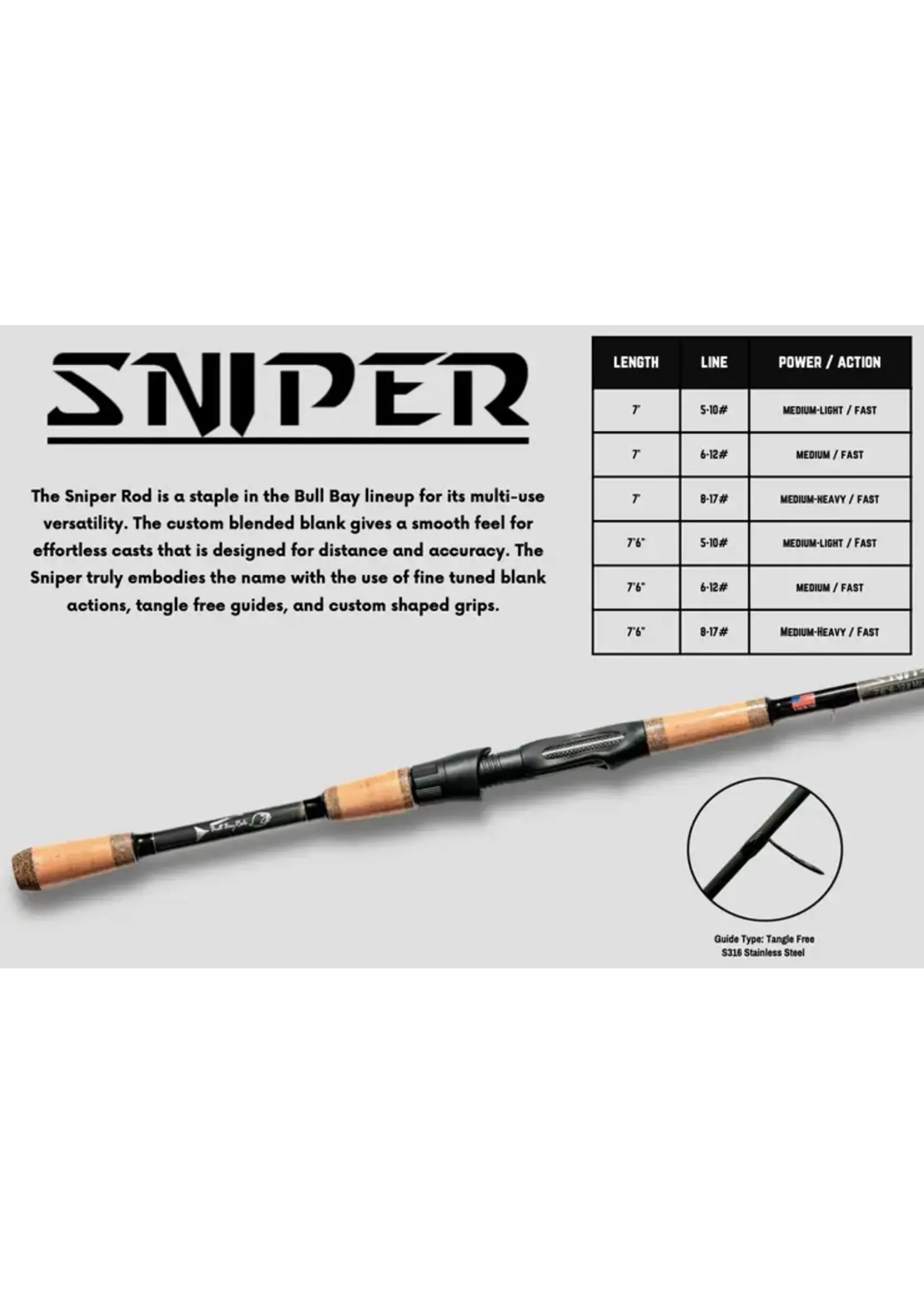 Bull Bay Bull Bay - Sniper 7'  6-12# Med F