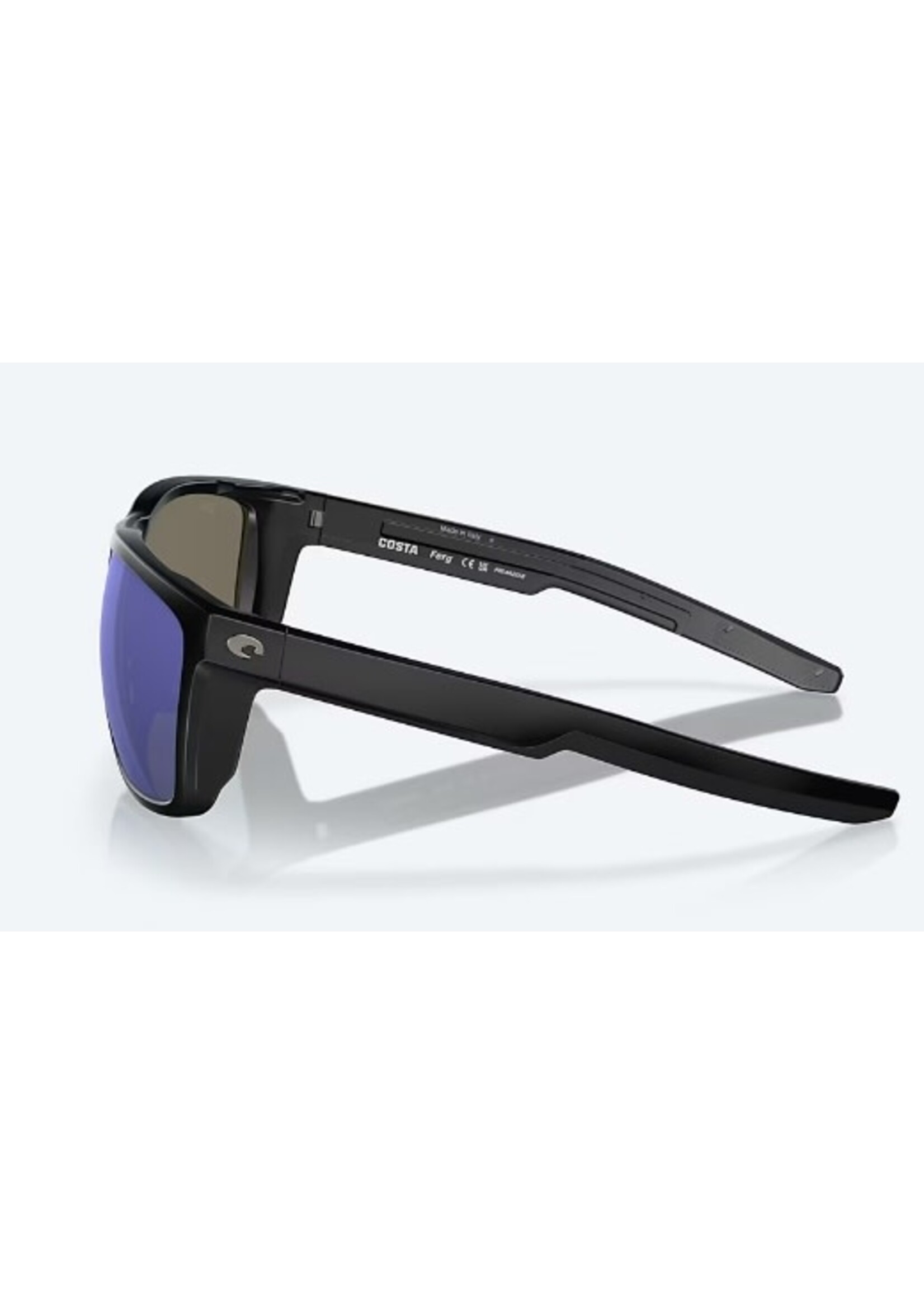 Costa Sunglasses Costa Ferg - Matte Black - Blue Mirror Lens 580G