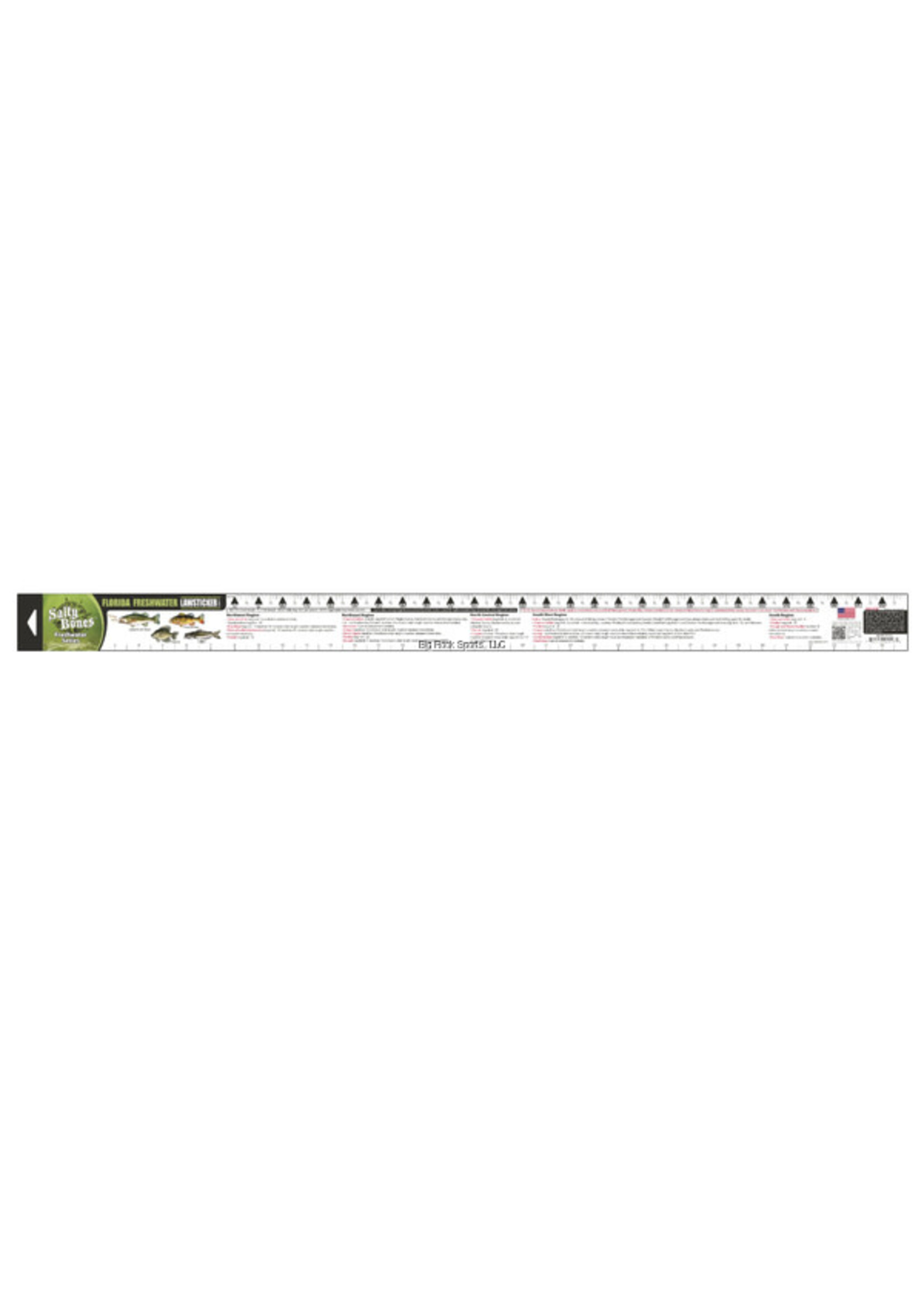 Salty Bones Salty Bones Vinyl Ruler w/ Florida Freshwater State Laws