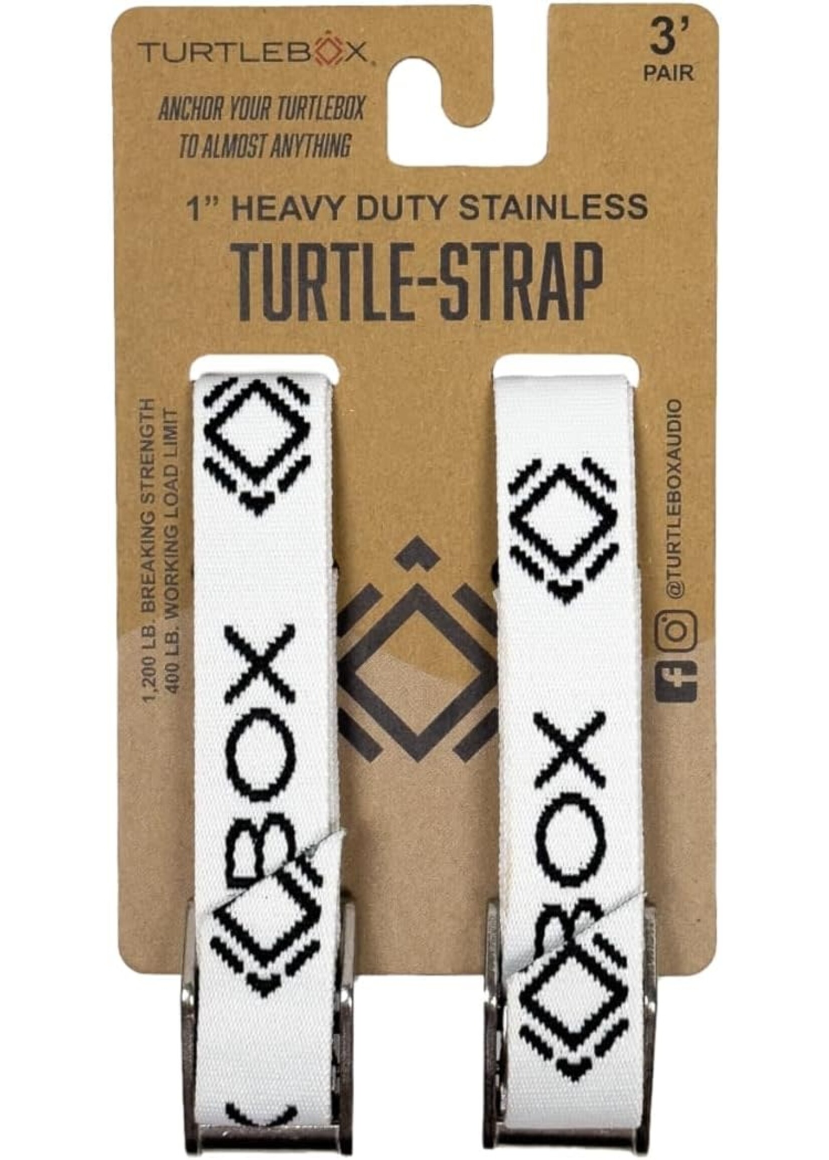 Turtlebox Turtlebox Tie-down Kit White 3'
