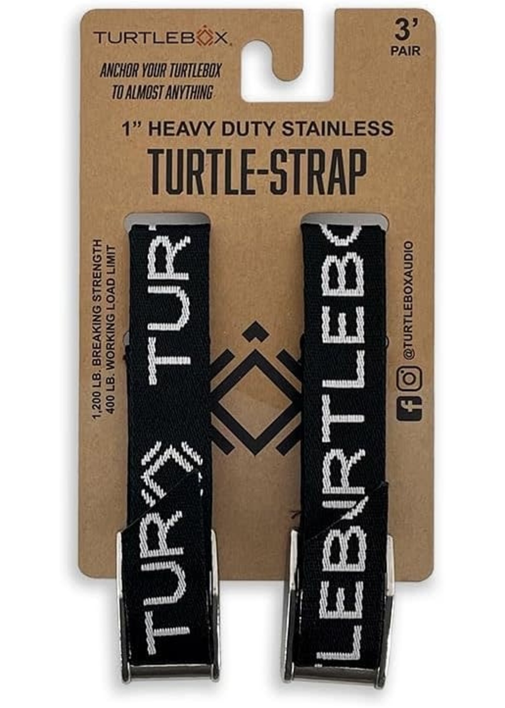 Turtlebox Turtlebox Tie-down Kit Black 3'