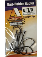 Addya Outdoors Bait-Holder Hooks 1/0 8pk