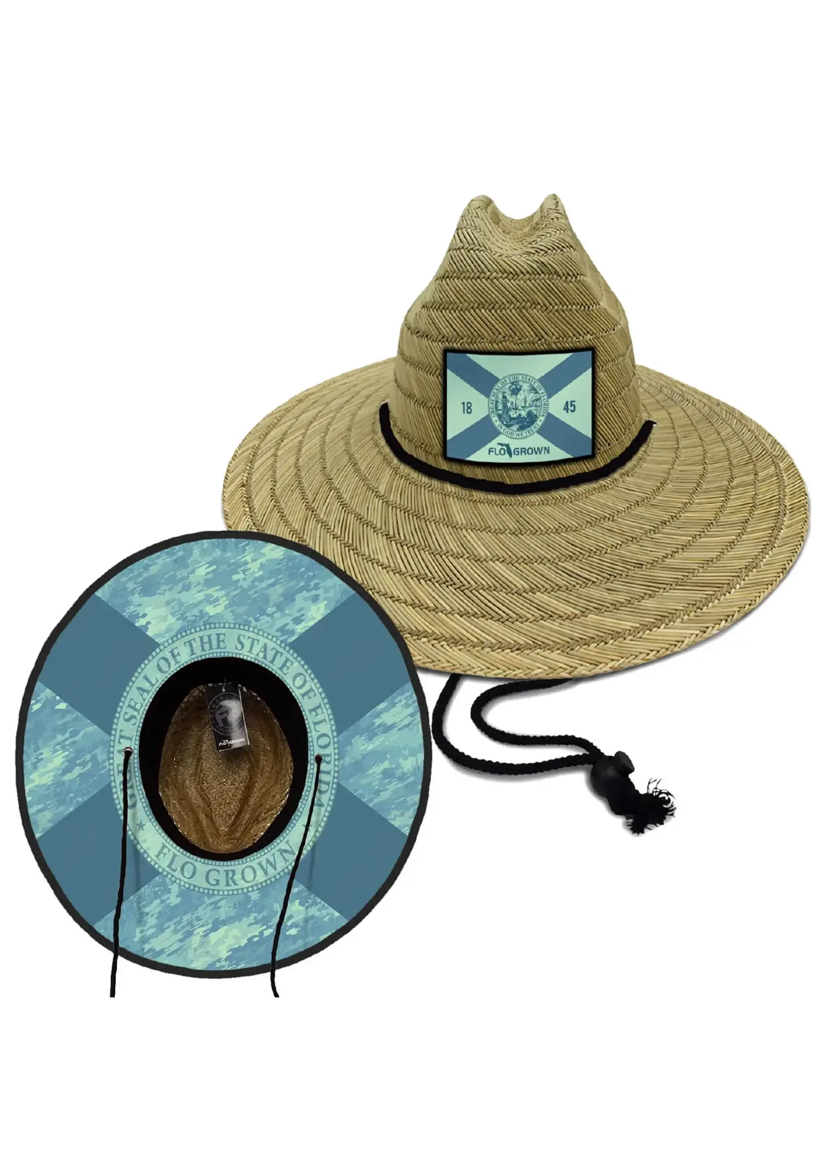 Flogrown Flogrown Straw Hat Seaside Camo