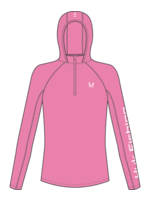 Huk HUK Women's Icon LS Hoodie Shirt Neon Coral