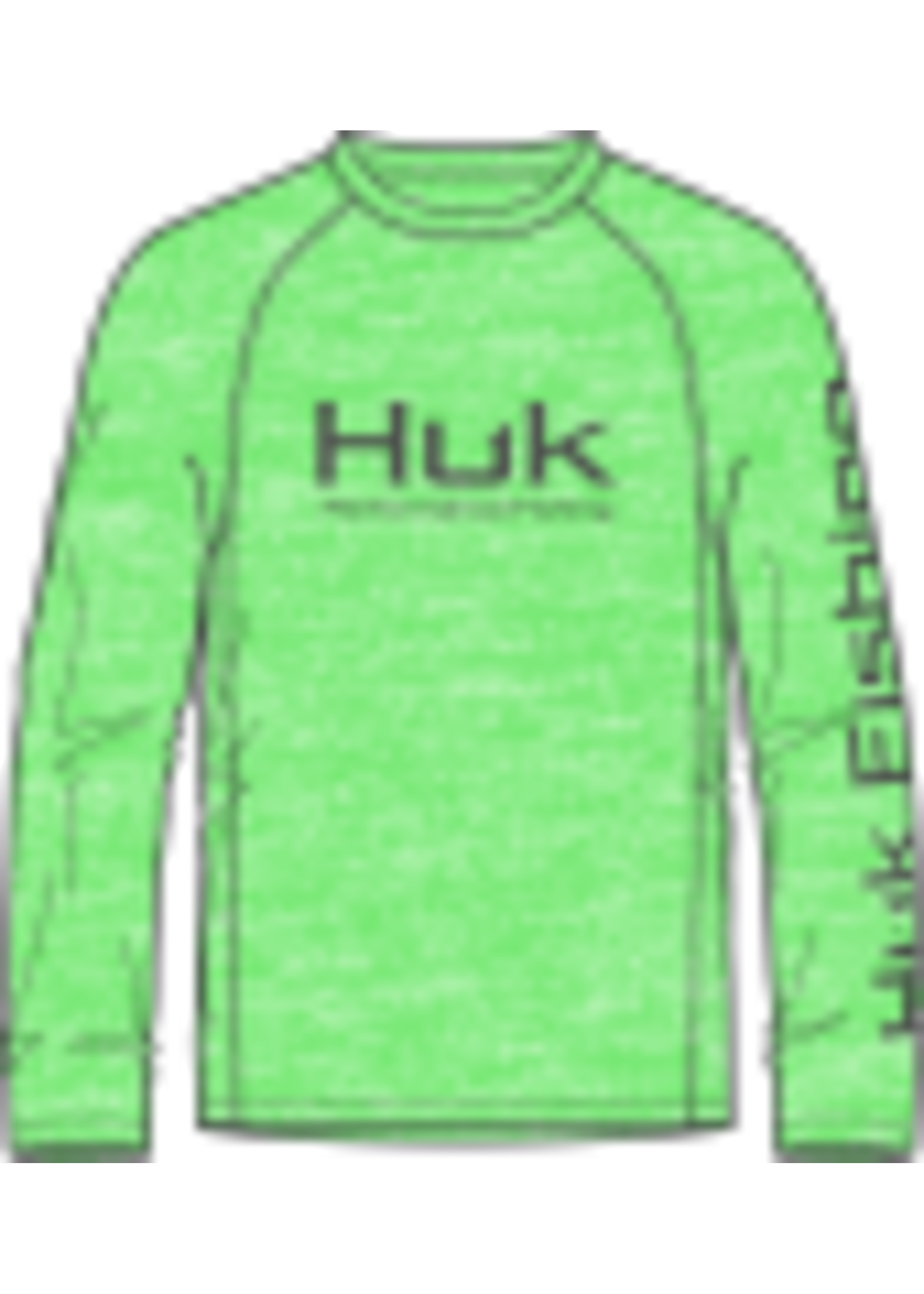 Huk HUK Vented Pursuit Crew Performance -Summer Green Heather