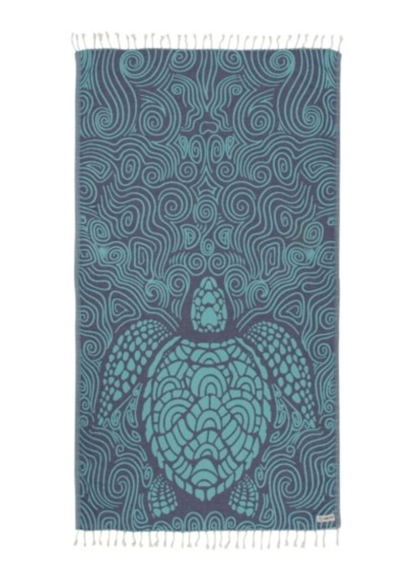 Sand Cloud LG - MINT SWIRL TURTLE TOWEL MINT