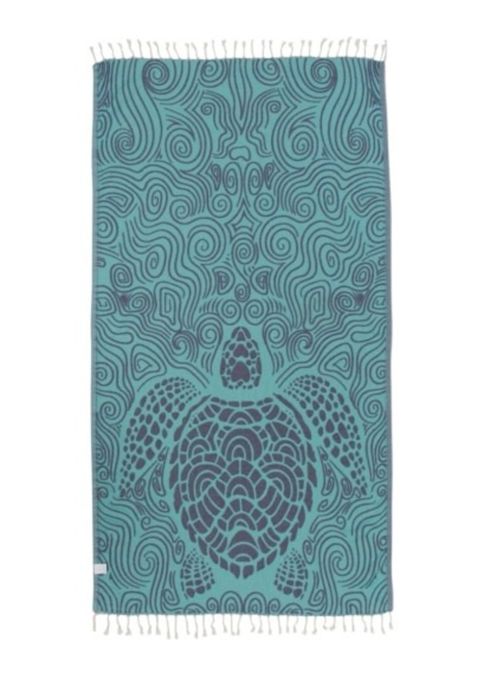 Sand Cloud LG - MINT SWIRL TURTLE TOWEL MINT