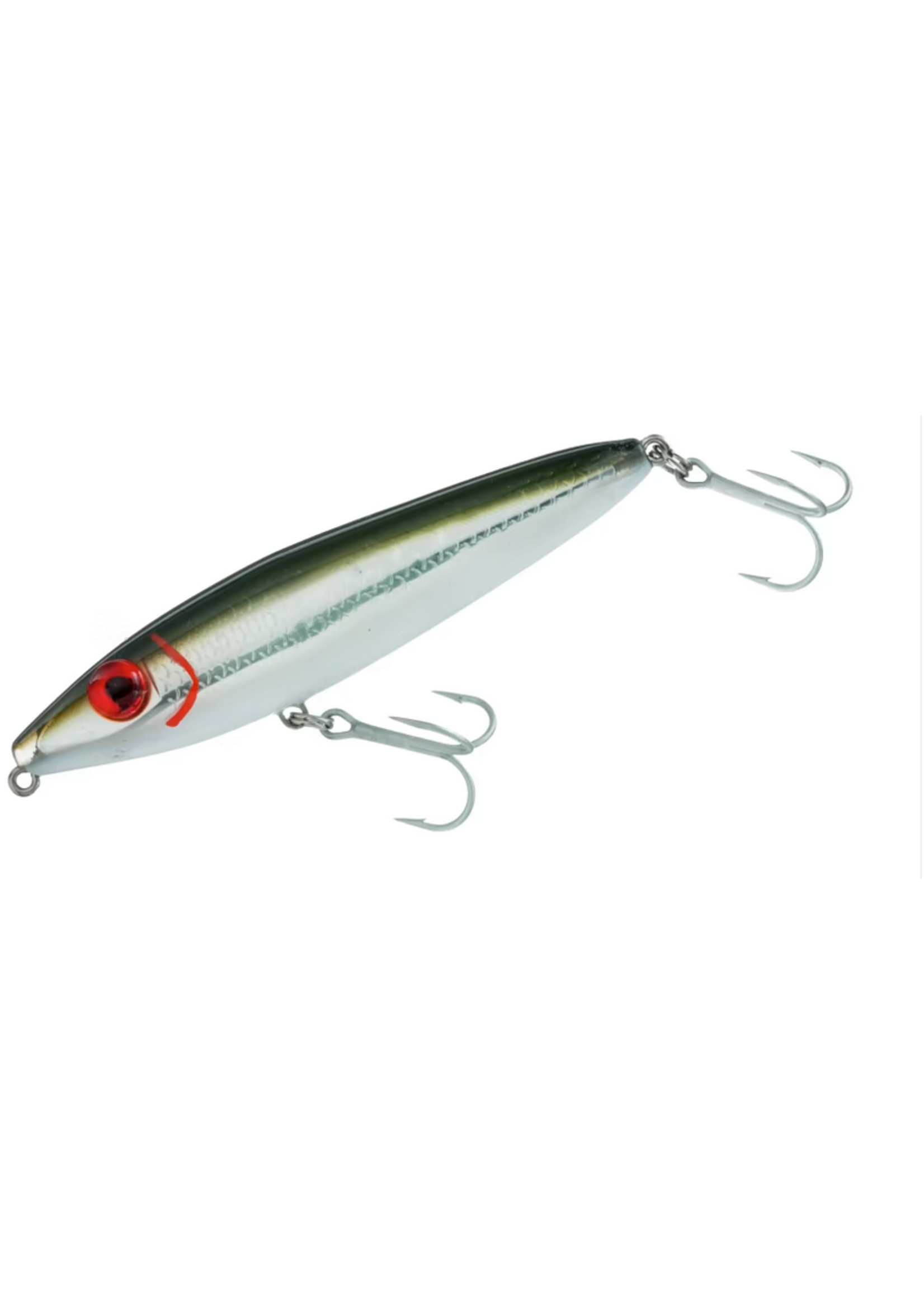 MirrOlure Mirrolure 94MR Top Dog Float Grn/Wht/Sil