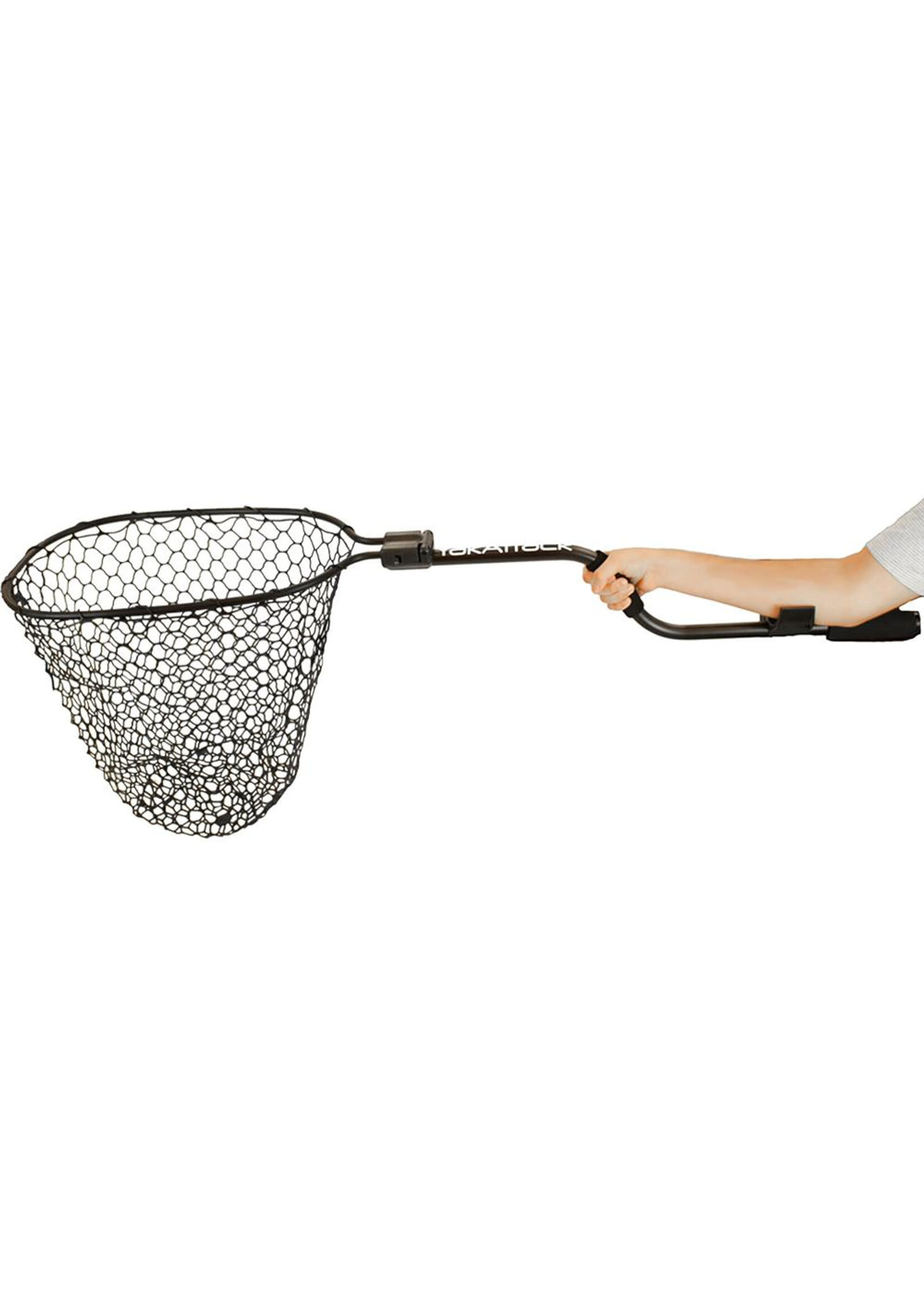 YakAttack LLC YakAttack Leverage Landing Net, 12" X 20" hoop, 47" long, with extension and foam for storing in rod holder