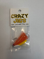 TKLCRFT CRAZY JIGS 3/8oz YEL/WH W/Teaser