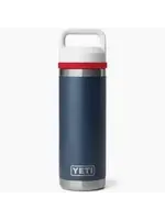 YETI Coolers Rambler 18oz Bottle Chug Navy, Red and White