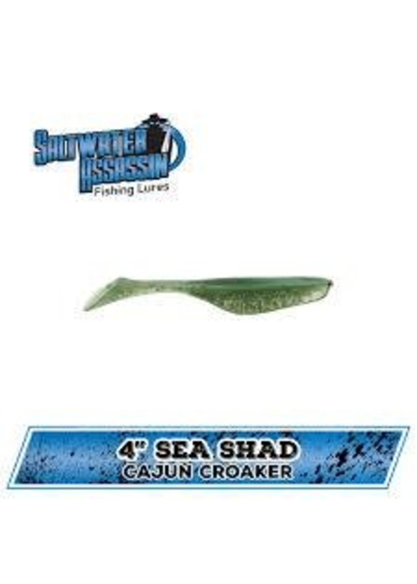 Bass Assassin Sea Shad 4" Pumpkinseed/ Char 10pack