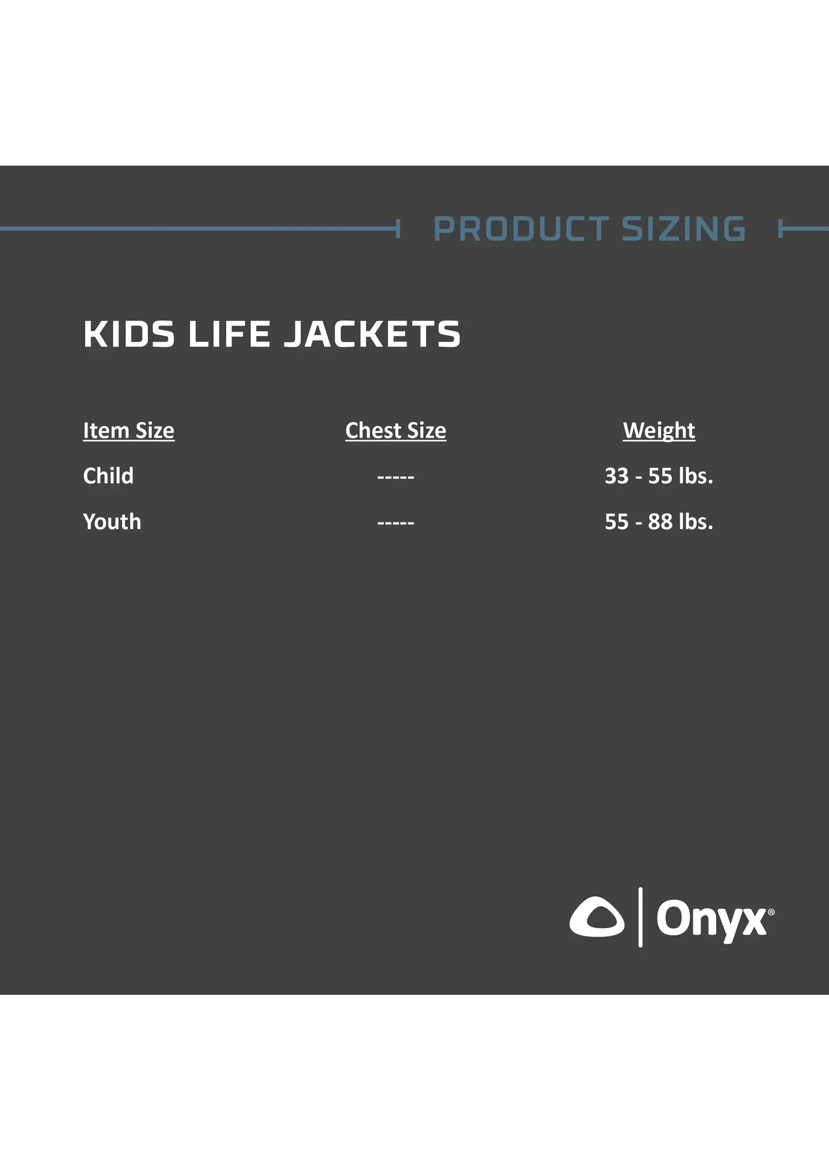 onyx Onyx Child PFD Blue 103000-500-001-12 General