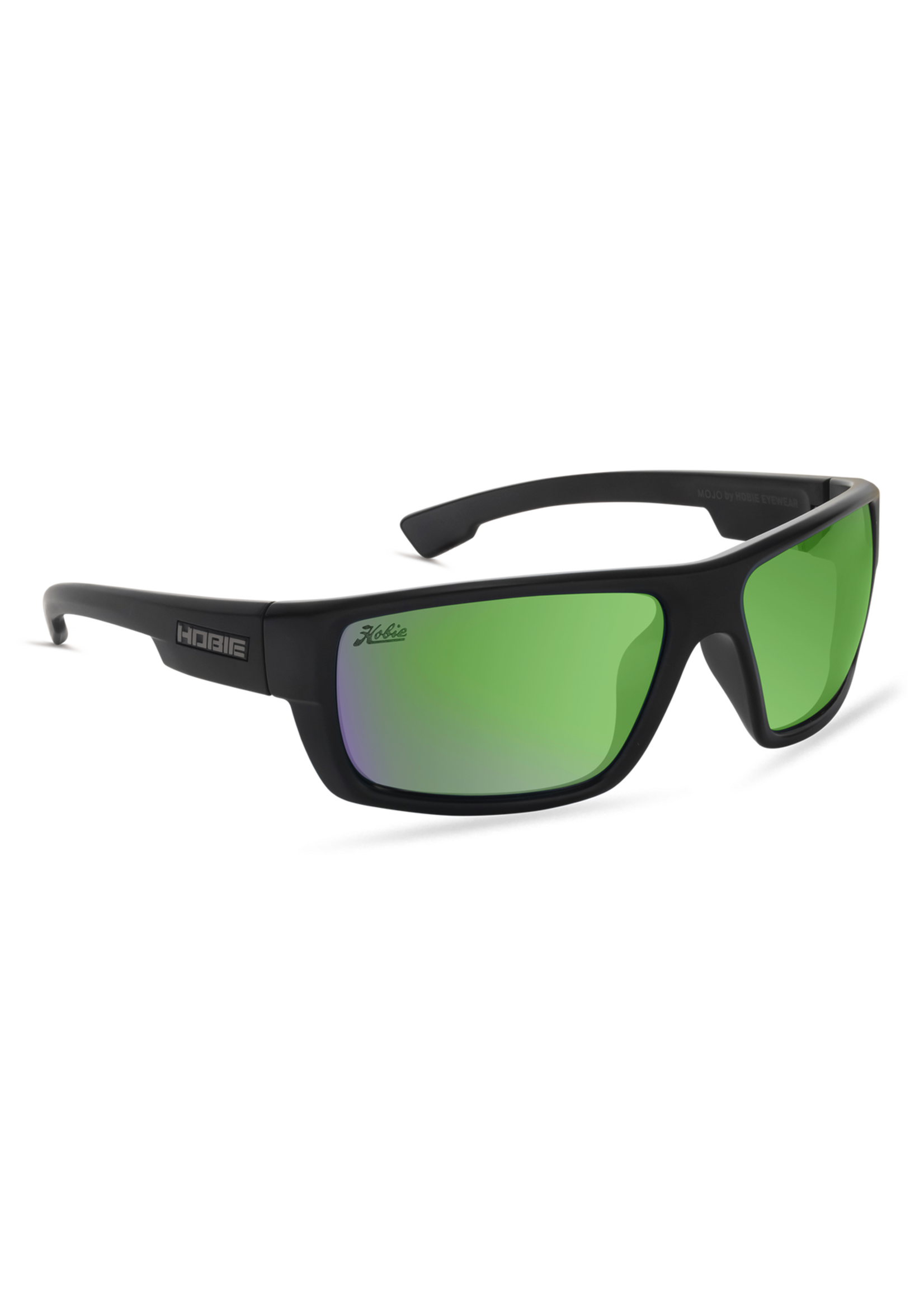 Hobie Cat MOJO FLOAT : Satin Black Frame / Grey Green Mirror Polarized Nylon Lens