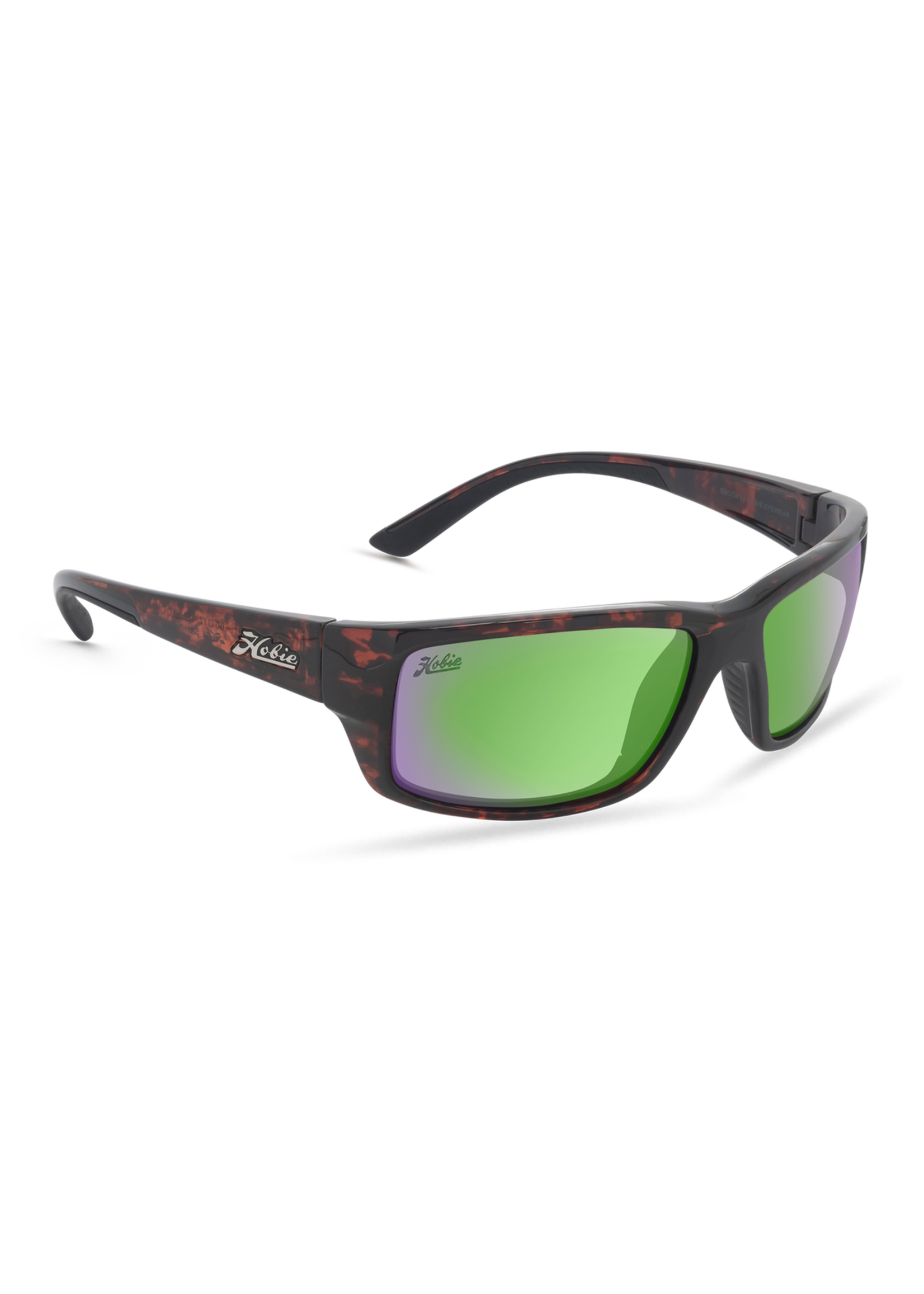 Hobie Cat SNOOK FLOAT SHINY DARK BROWN TORT FRAME / COPPER W/ SEA GREEN MIRROR POLARIZED NYLON LENS