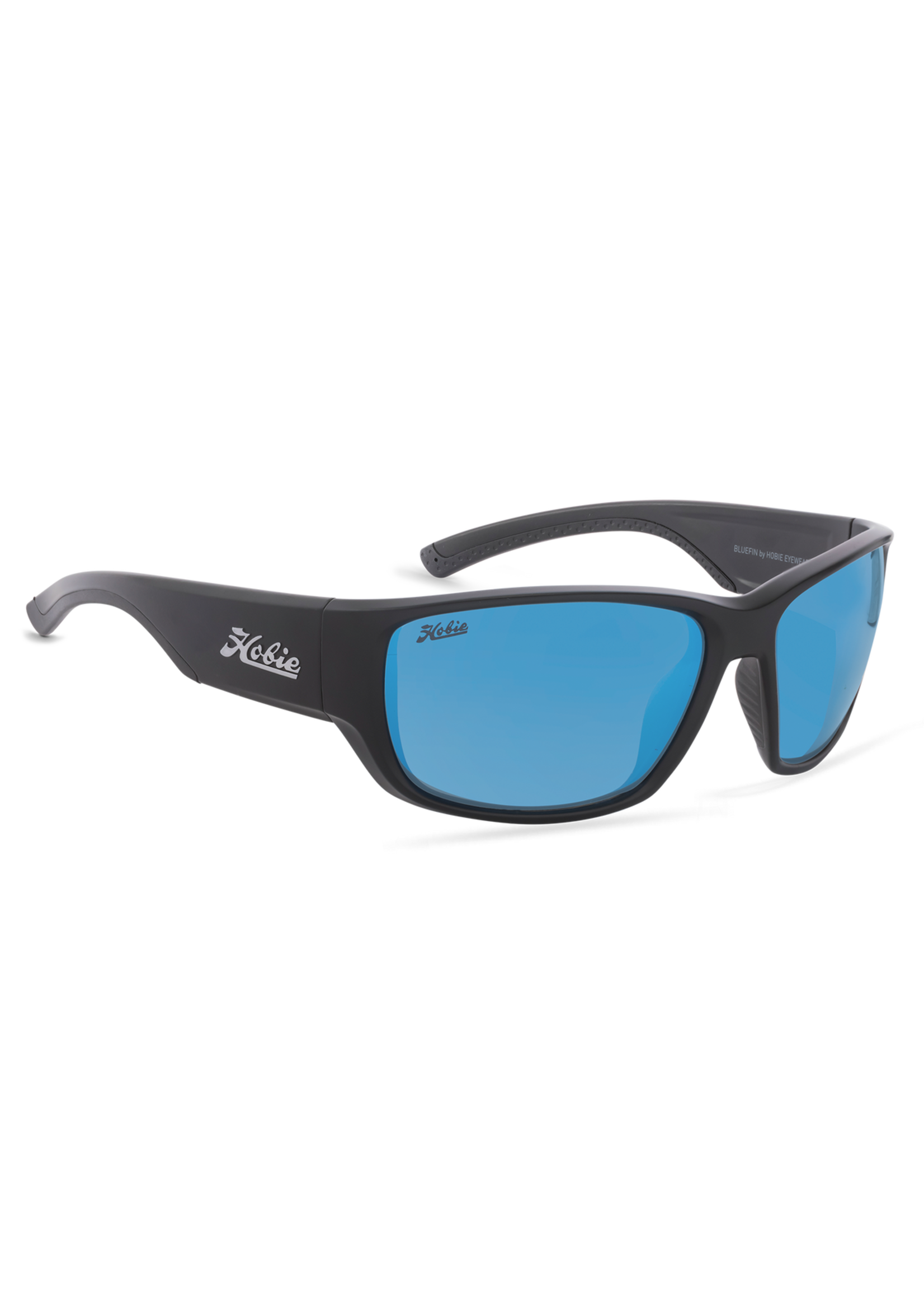 Hobie Eyewear BLUEFIN SATIN BLACK / GREY W/ COBALT MIRROR POLARIZED LENS
