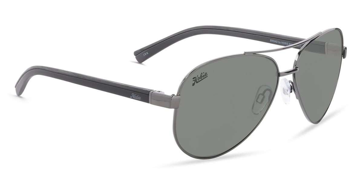 BROAD SHINY GUNMETAL FRAME / GREY POLARIZED PC LENS | Estero Outfitters ...