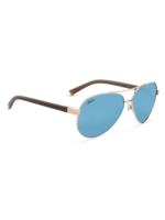 Hobie Eyewear BROAD SHINY GOLD FRAME / GREY / COBALT MIRROR POLARIZED PC LENS