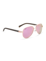 Hobie Eyewear LOMA SHINY ROSE GOLD FRAME / CRYSTAL BROWN TEMPLES / GRAY /PINK MIRROR POLARIZED PC LENS