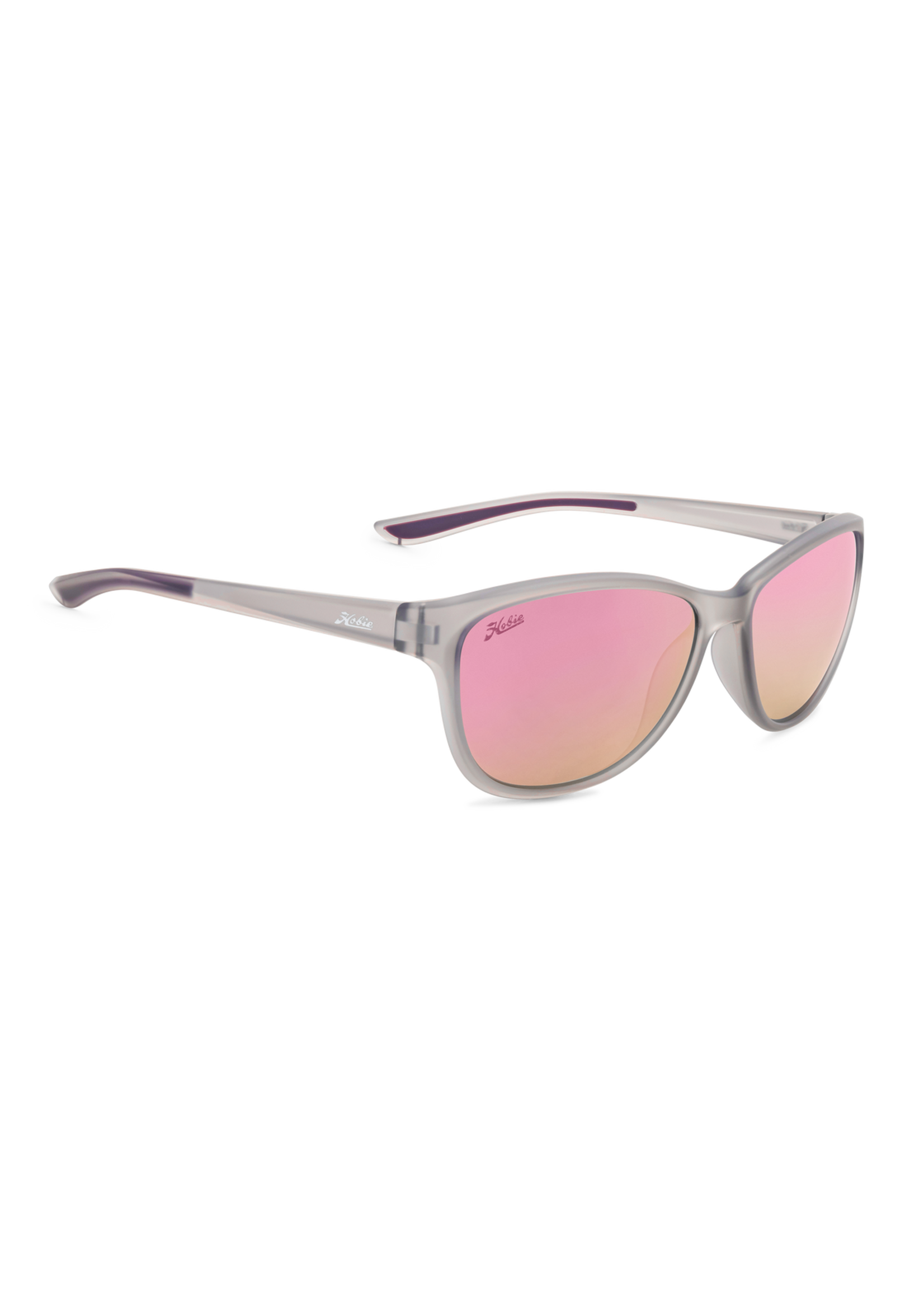 Hobie Eyewear MYA SATIN CRYSTAL GREY FRAME / GREY W/ PINK MIRROR POLARIZED PC LENS