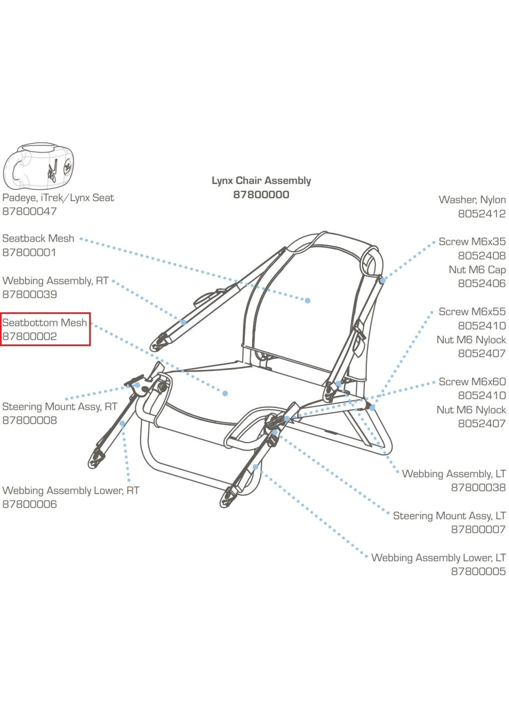 Hobie Cat SEAT BOTTOM MESH, ITREK
