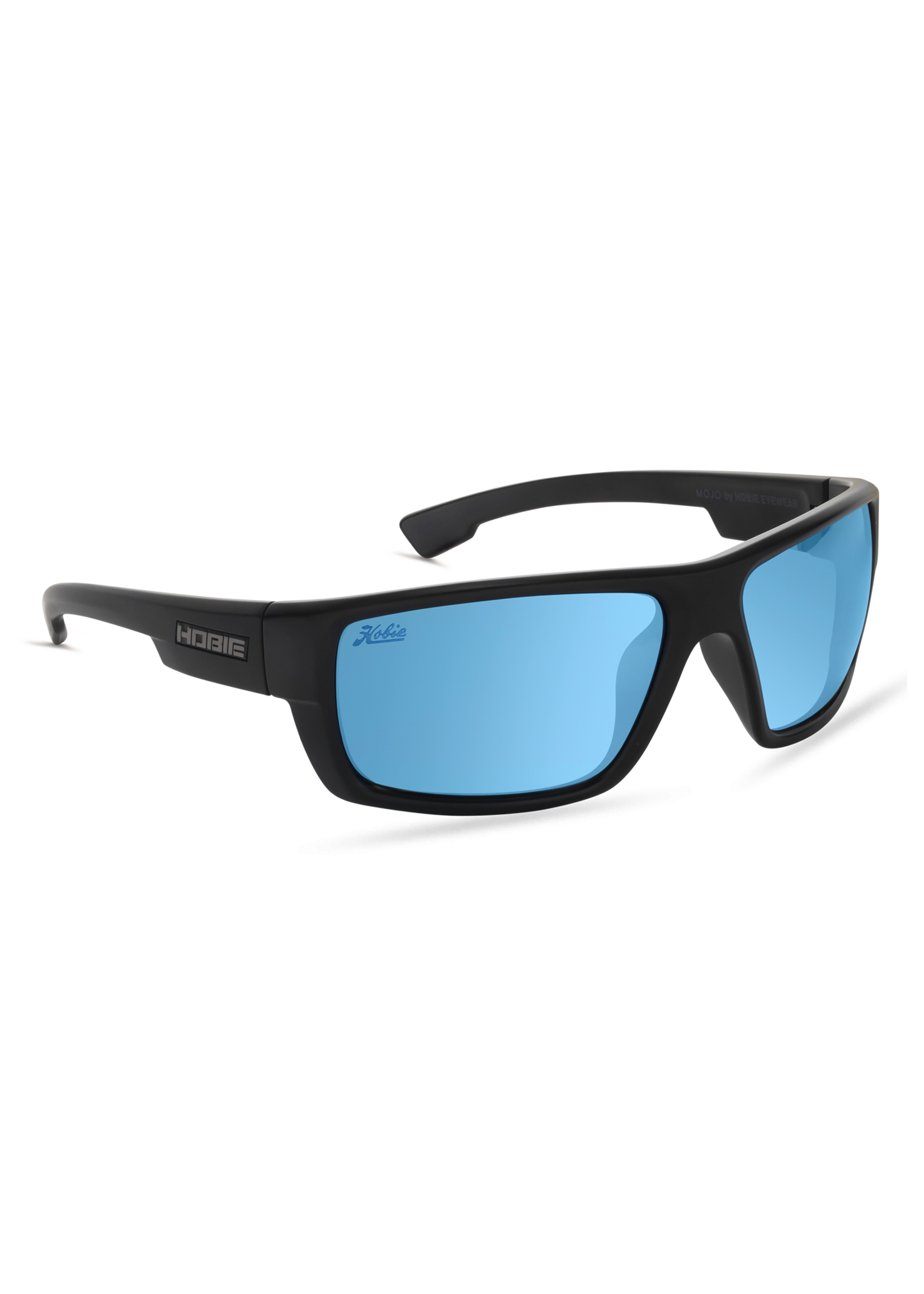 Hobie Cat MOJO FLOAT : Satin Black Frame / Grey Cobalt  Mirror Polarized Nylon Lens