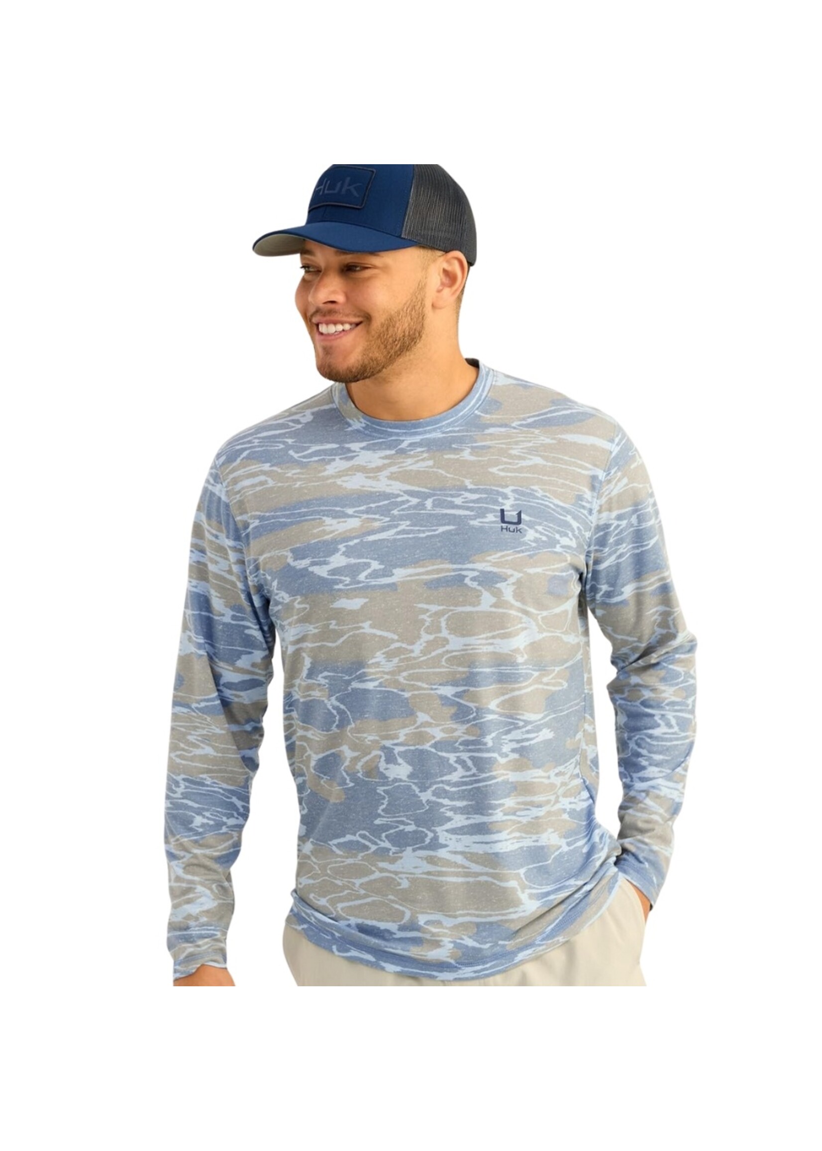 Huk HUK Pursuit Crew Performance LEEWARD KC PRINTED