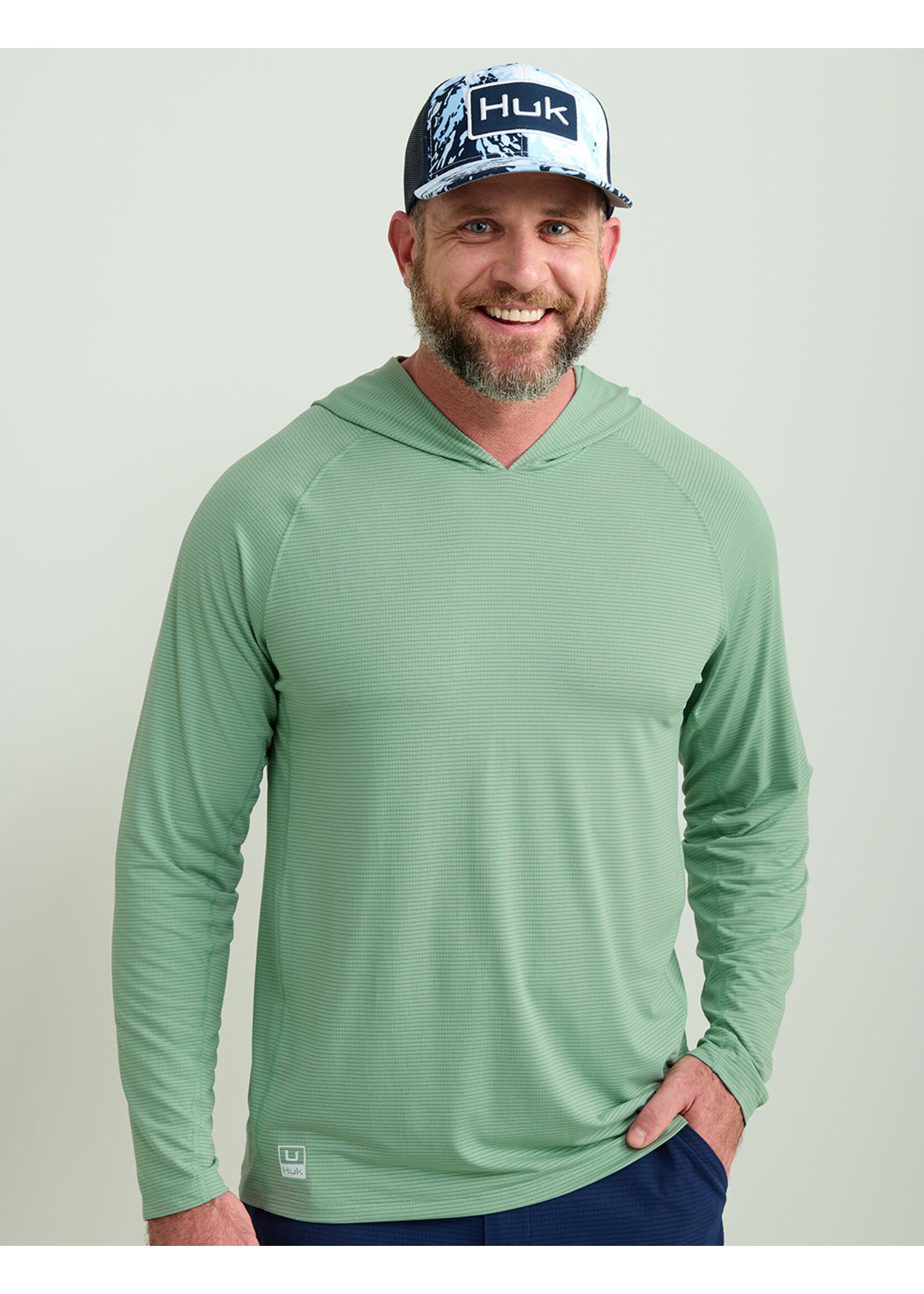 Huk HUK A1A Hoodie  Performance Fog Green