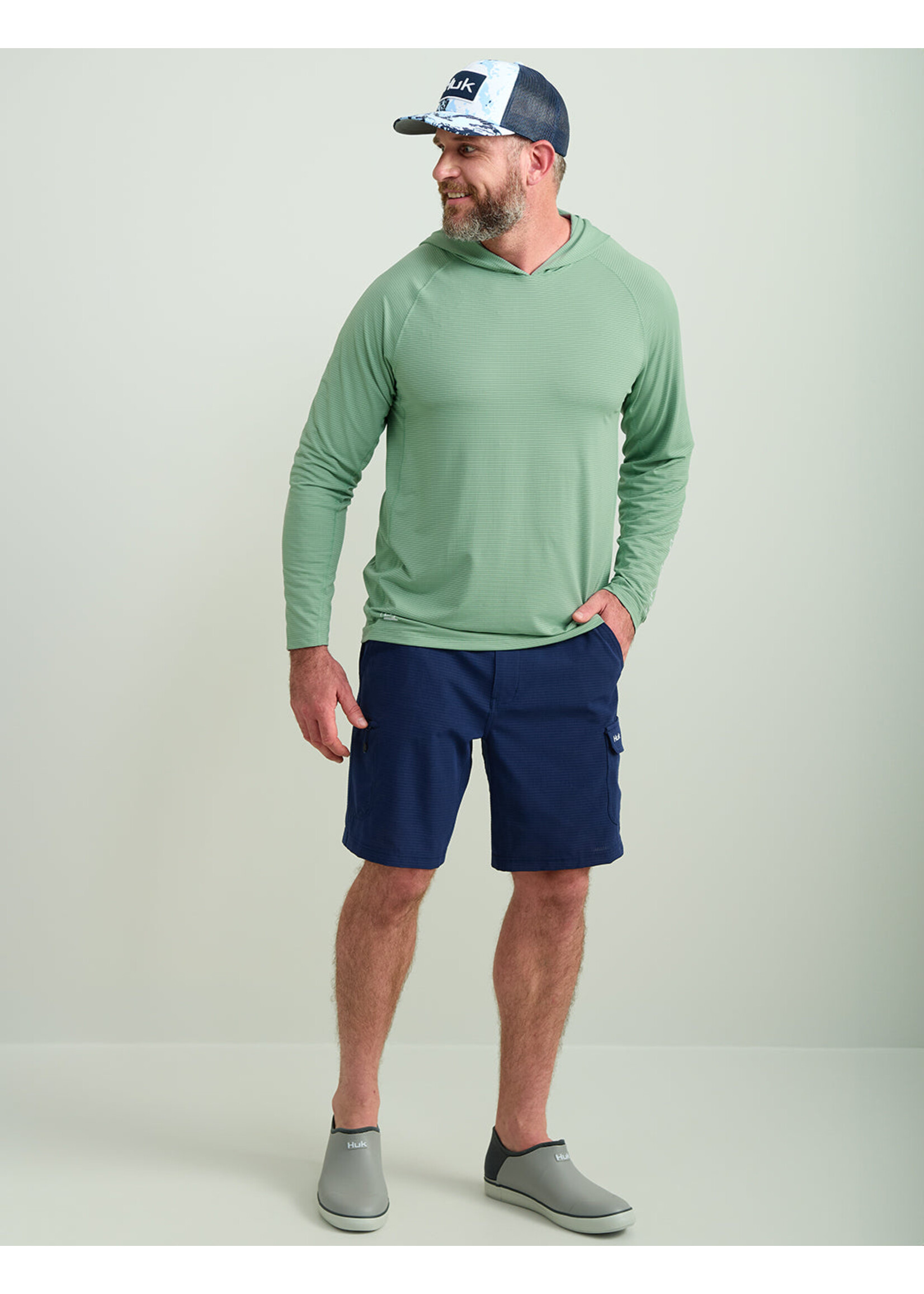 Huk HUK A1A Hoodie  Performance Fog Green