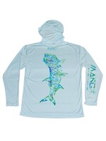 Mang Performance L/S Hoodie: Tarpon L/S Shirt Artic Blue