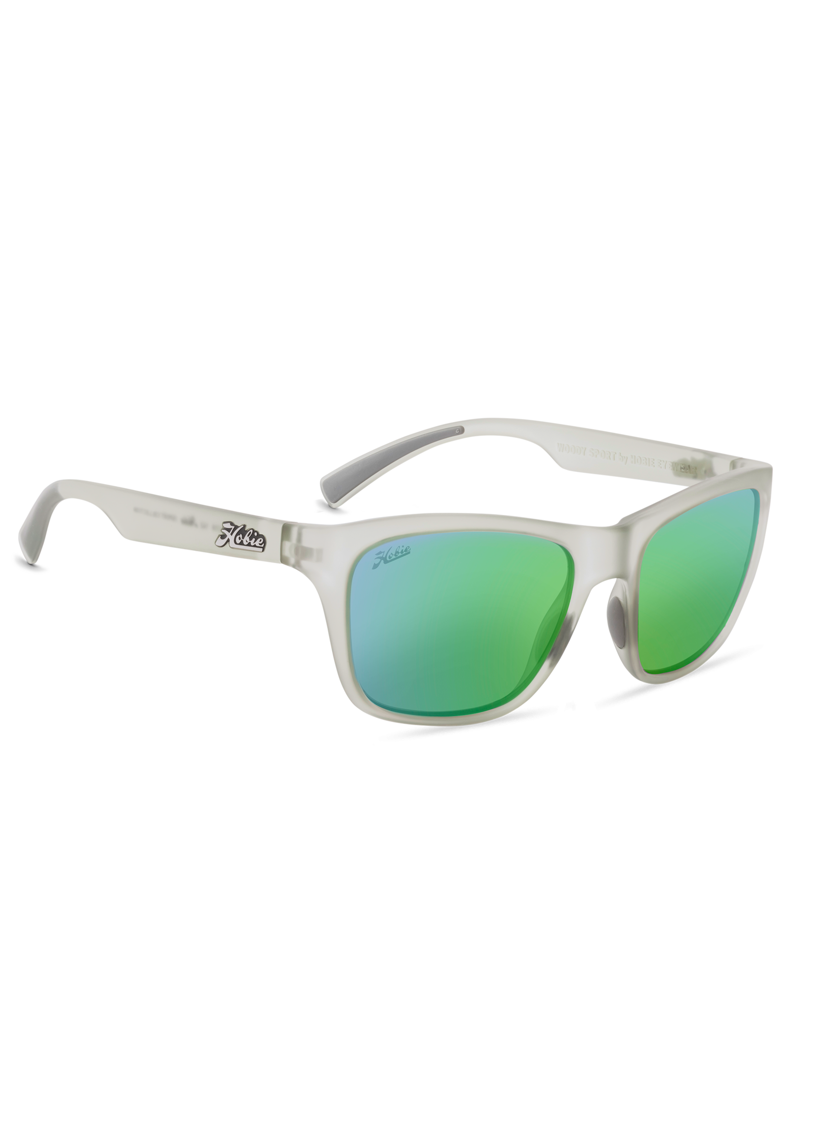 Hobie Eyewear WOODY SPORT SATIN BLACK FRAME / GREY POLARIZED PC LENS