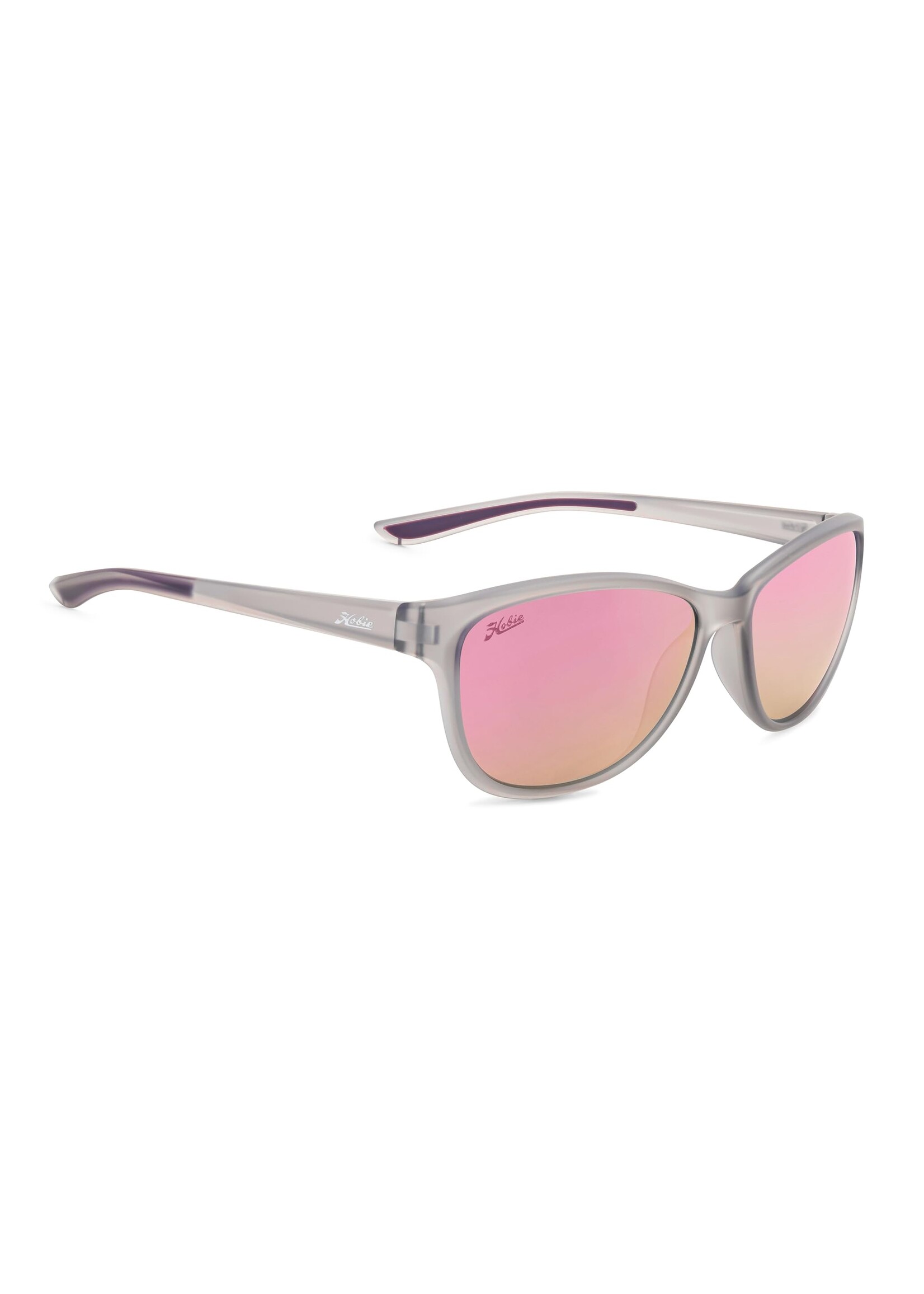 Hobie Eyewear MYA SATIN CRYSTAL GREY FRAME / GREY W/ PINK MIRROR POLARIZED PC LENS