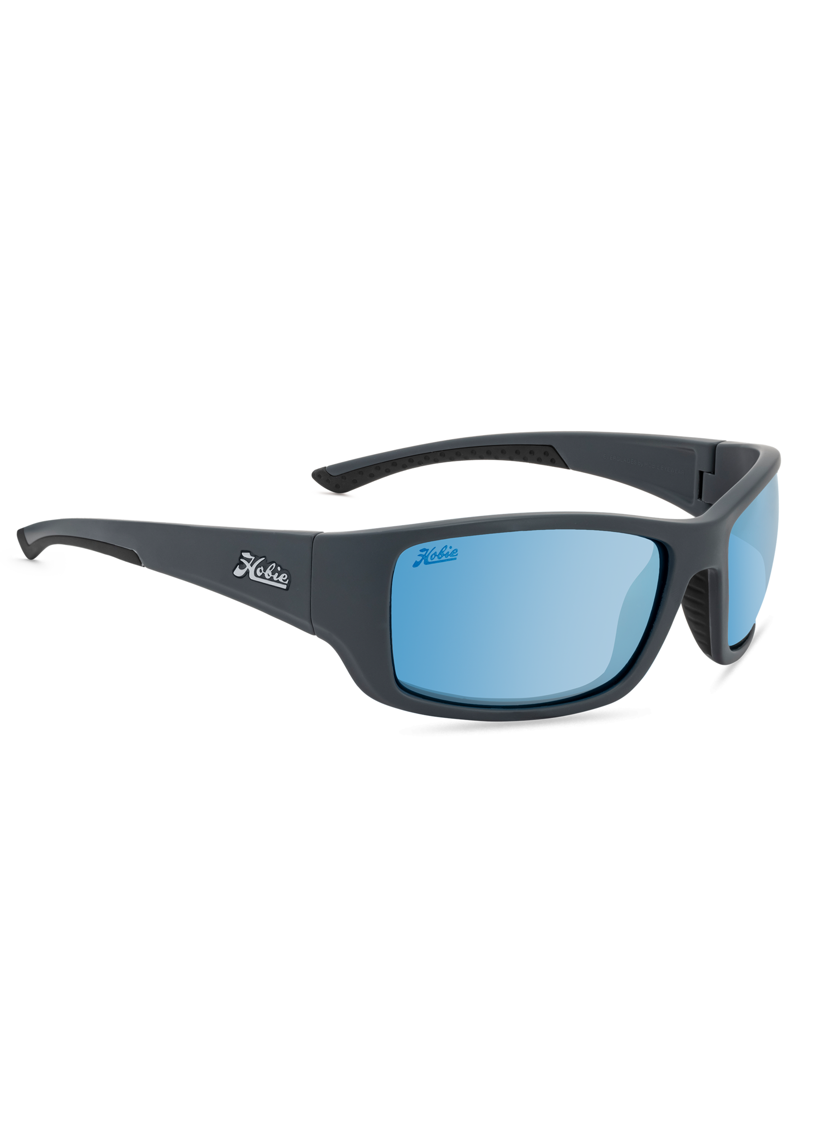 Hobie Eyewear EVERGLADES FLOAT SATIN GREY FRAME / GREY W/ COBALT MIRROR POLARIZED NYLON LENS