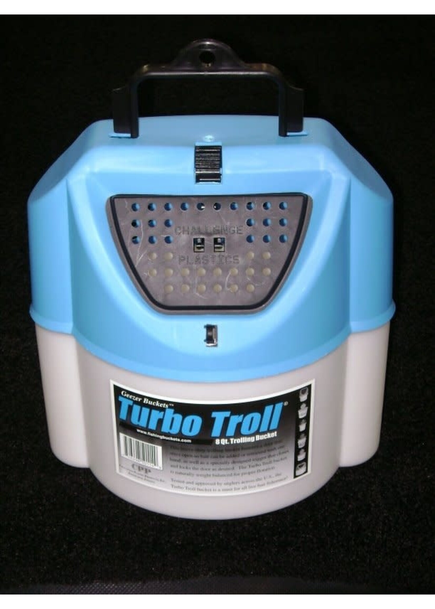 Challenge Plastics Challenge 50114 Turbo Troll 8 qt. Bucket Blu/White