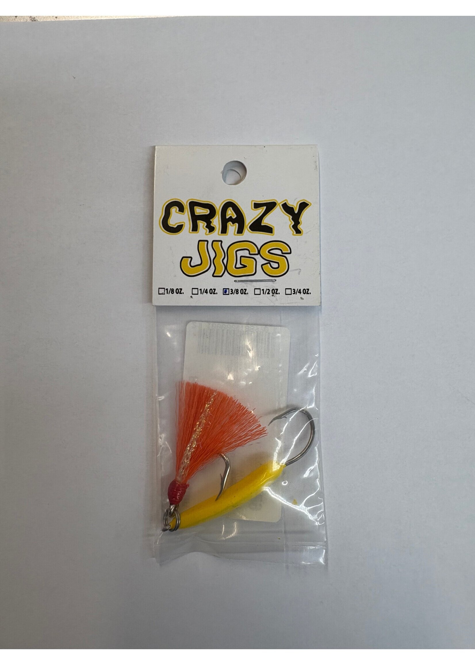 TKLCRFT CRAZY JIGS 3/8oz YEL W/Teaser