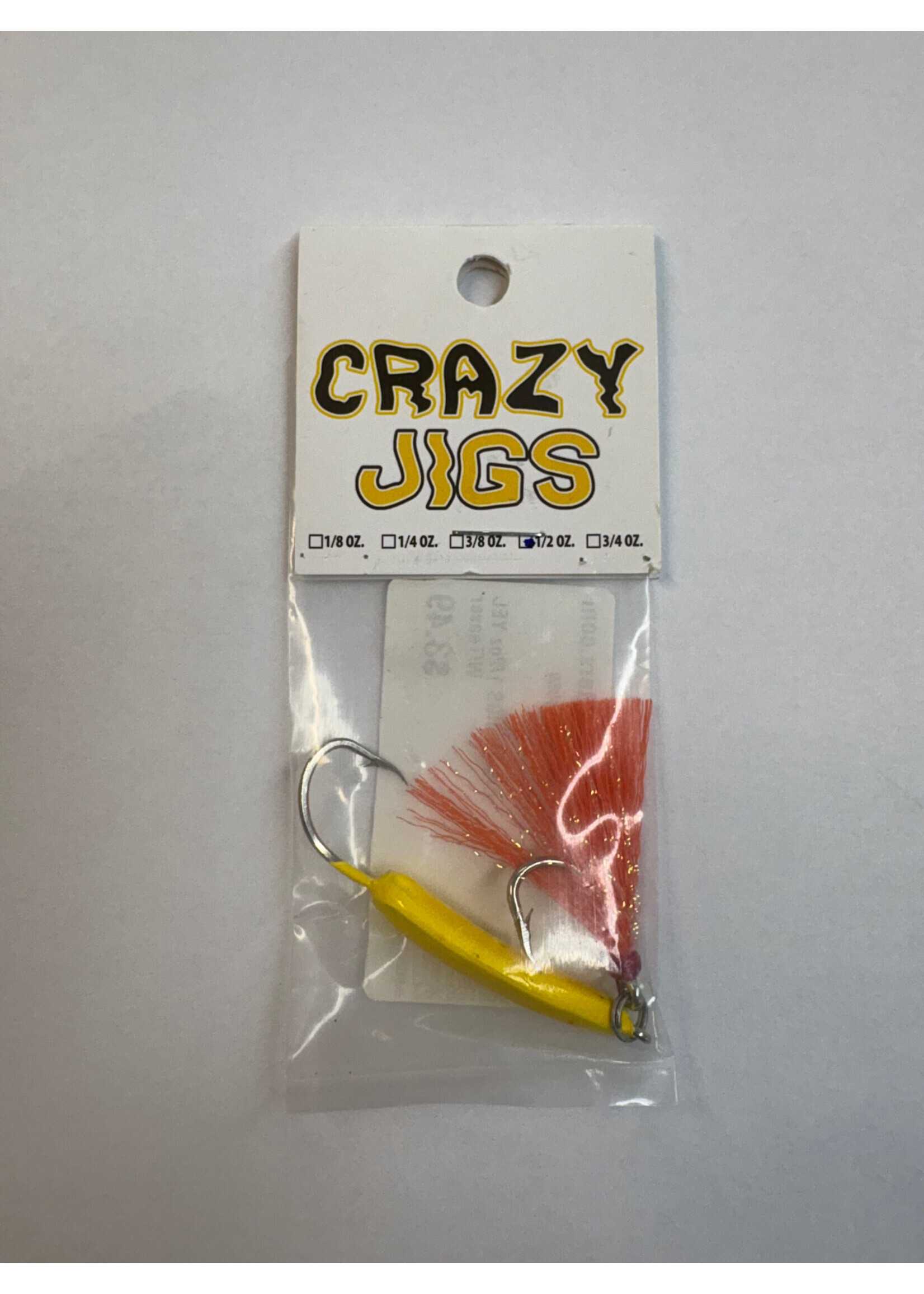 CRAZY JIGS 1/2oz YEL W/Teaser