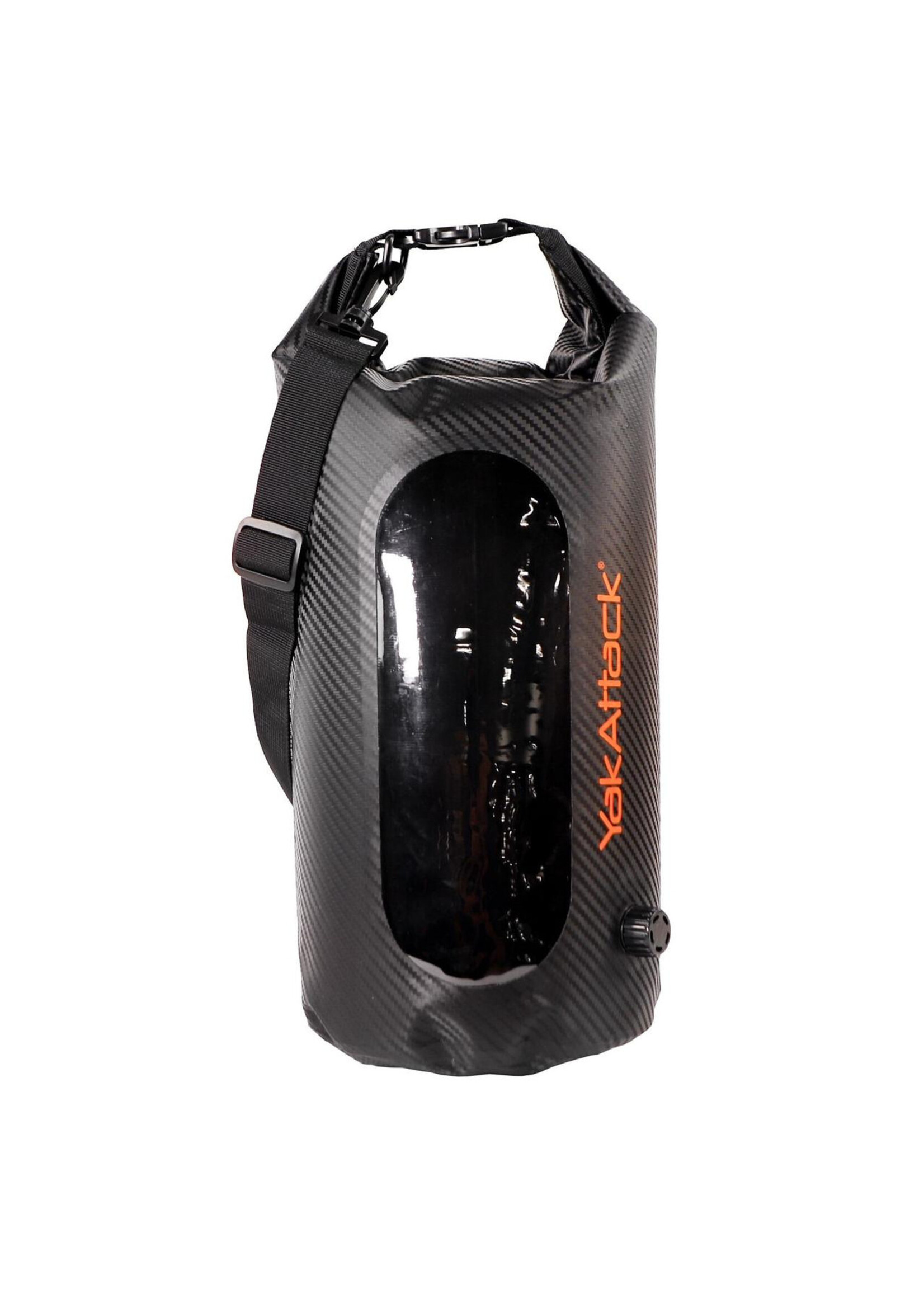 YakAttack LLC 10L Roll-Top Drybag w/ Air Valve Black Carbon
