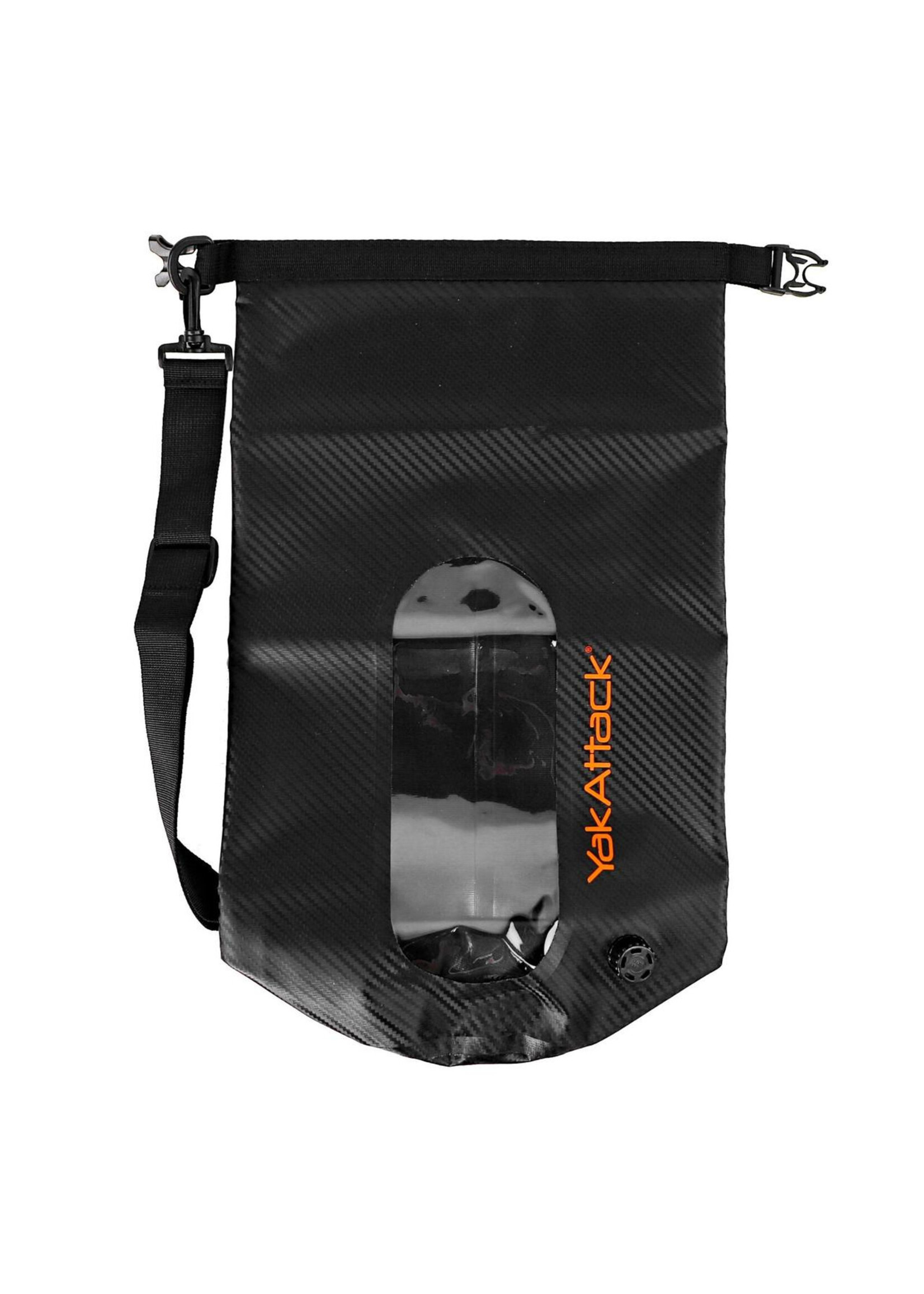 YakAttack LLC 10L Roll-Top Drybag w/ Air Valve Black Carbon