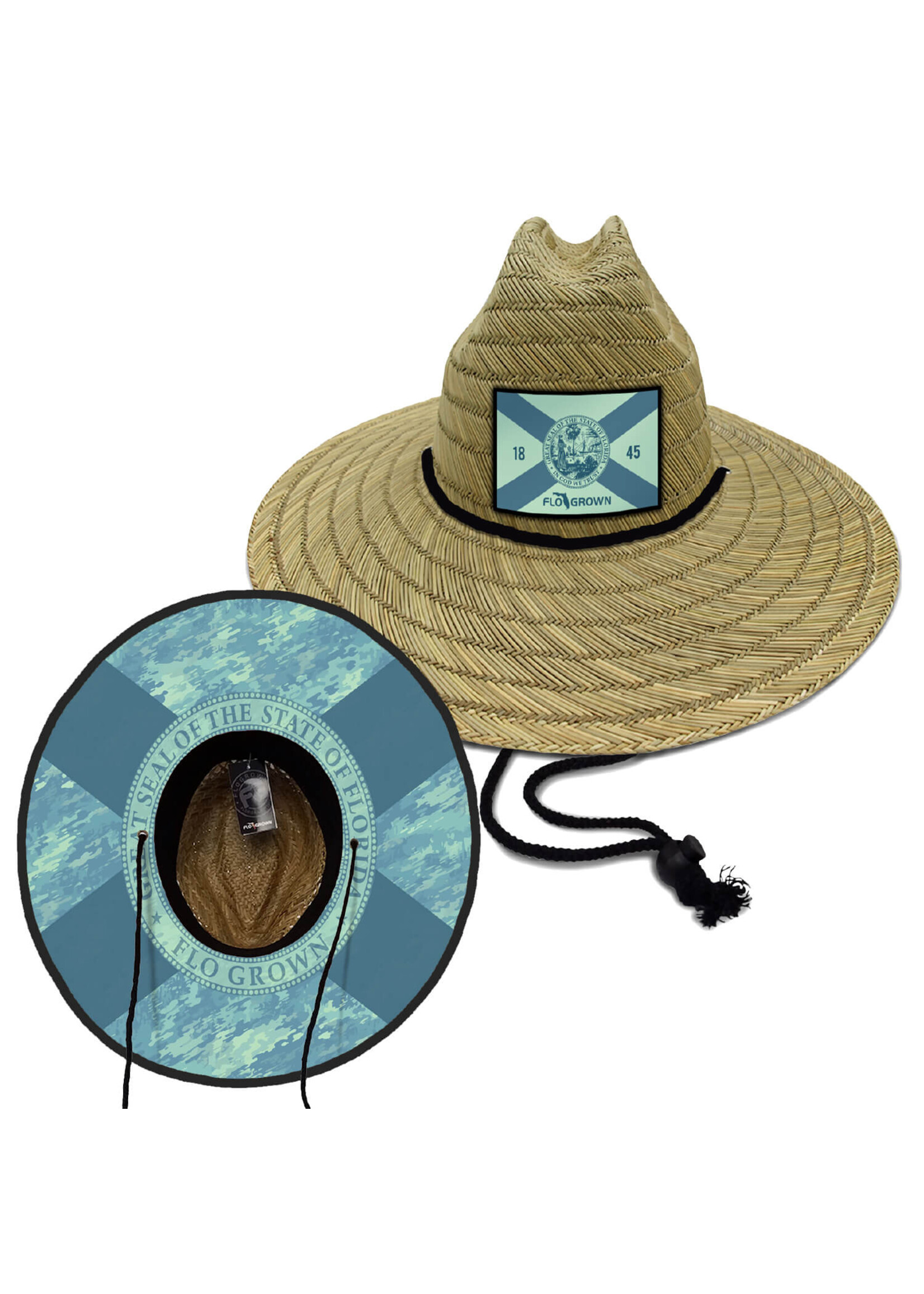 Flogrown Flogrown Straw Hat Seaside Camo
