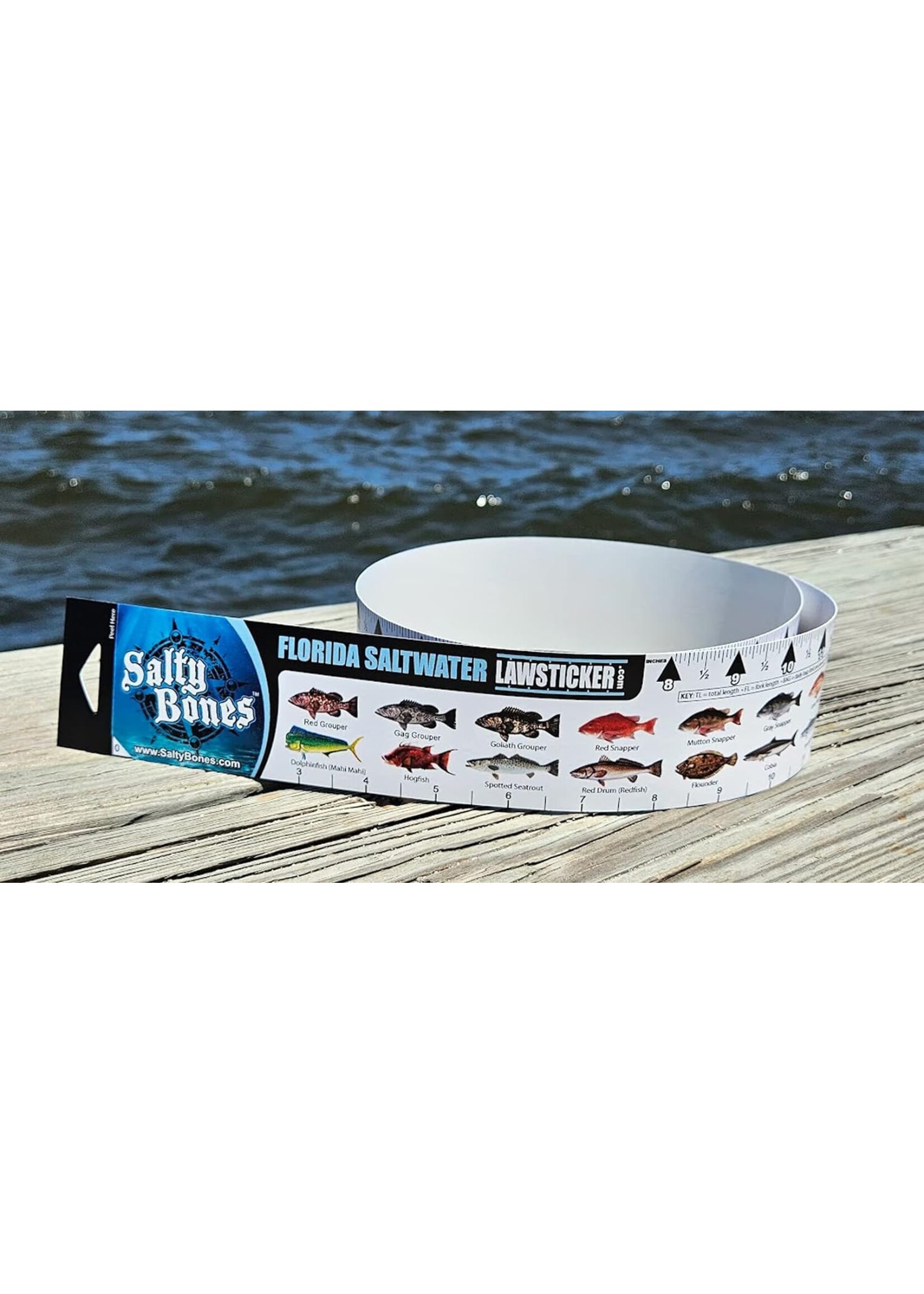 Salty Bones Salty Bones FL Saltwater Vinyl Ruler 36"