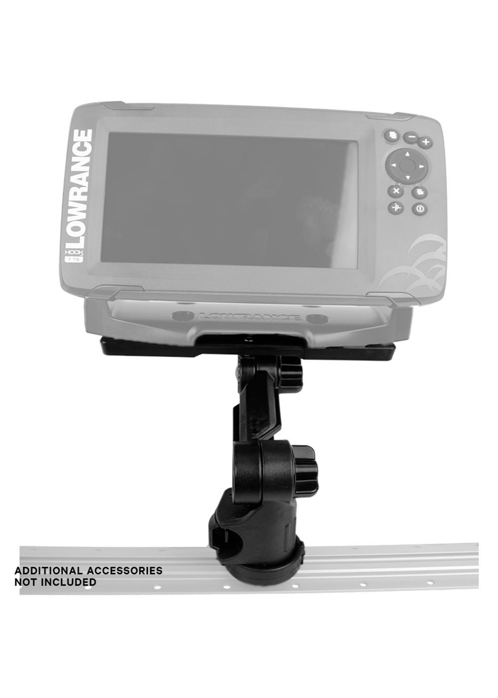 YakAttack LLC YakAttack Fish Finder Mount W/LockNLoad Mounting System, Large Rectangular Base, 4” ext