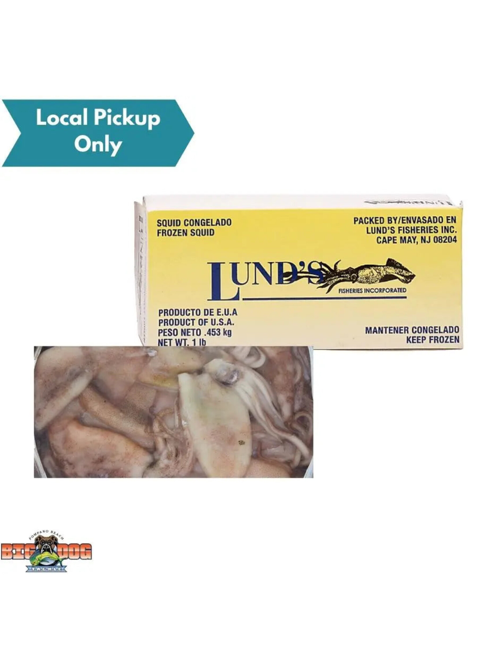 Lund's Frozen Squid 1lb - Lund's