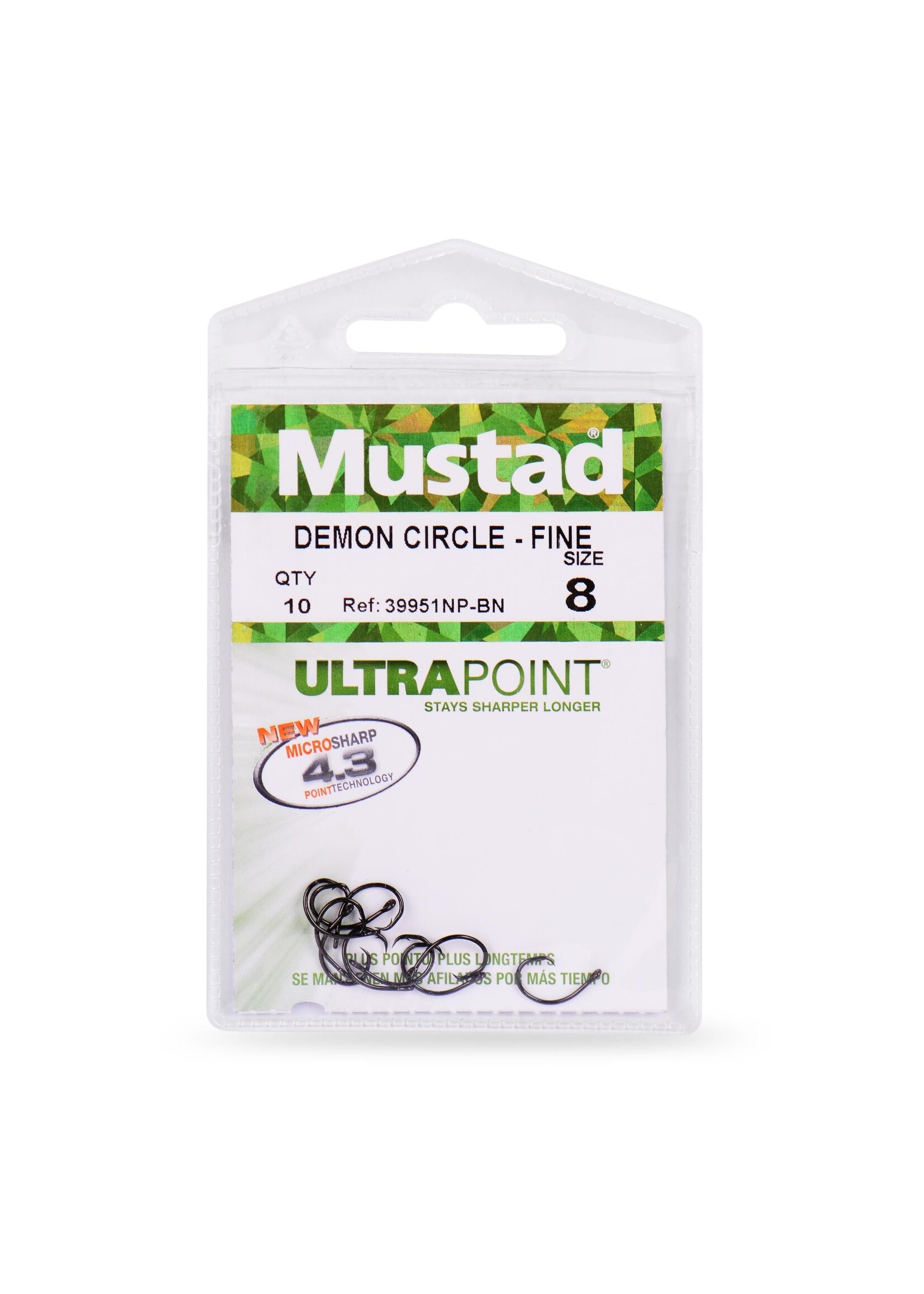 Mustad Mustad  Ultrapoint Demon Perfect Inline Circle Hook, Size 1, 10pk