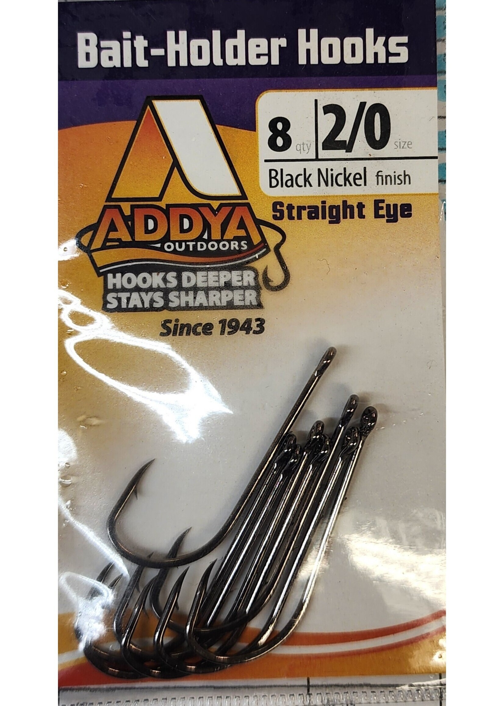 Addya Outdoors Bait-Holder Hooks 2/0 8pk