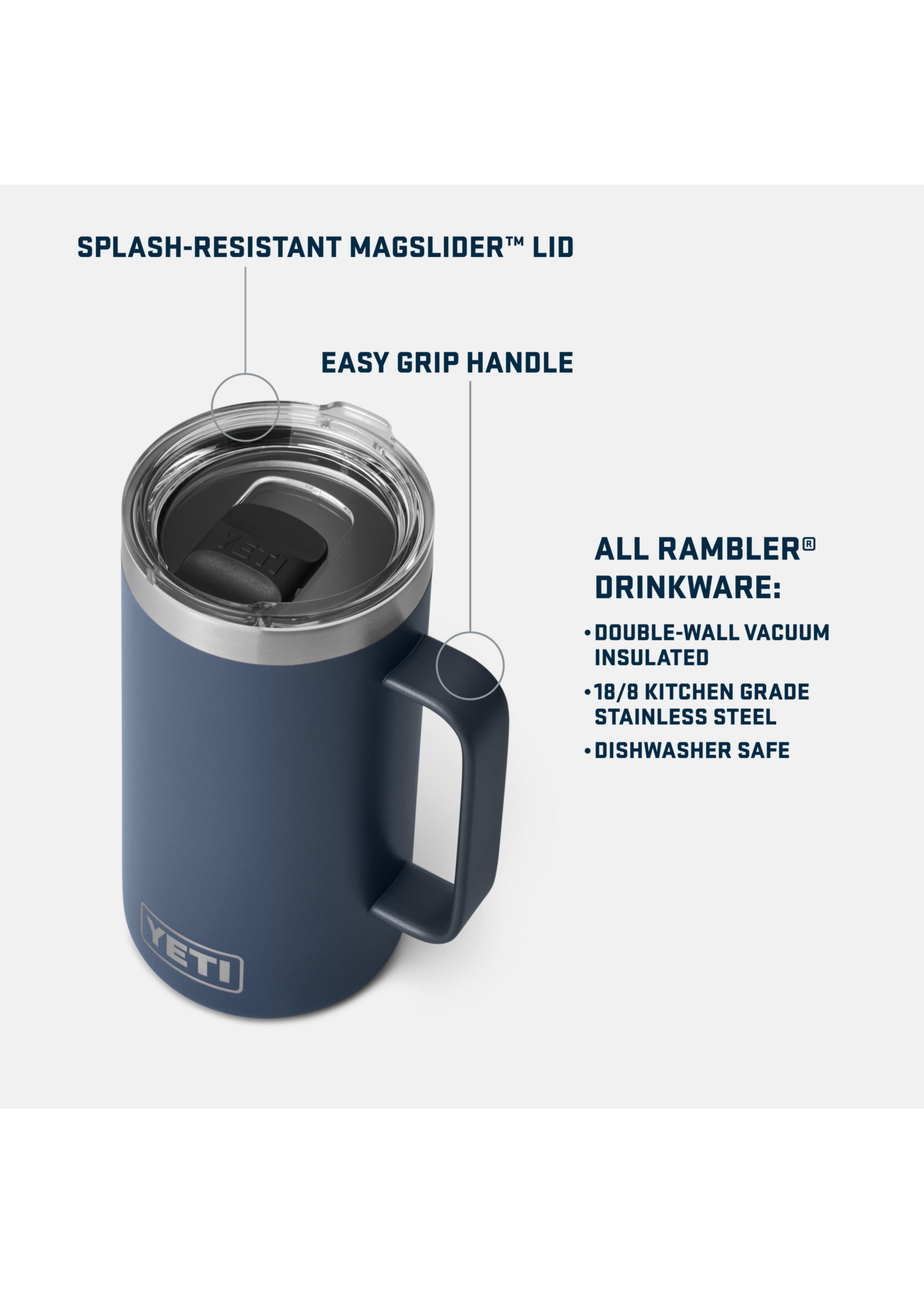 YETI Coolers Yeti Rambler 24 oz Mug Black
