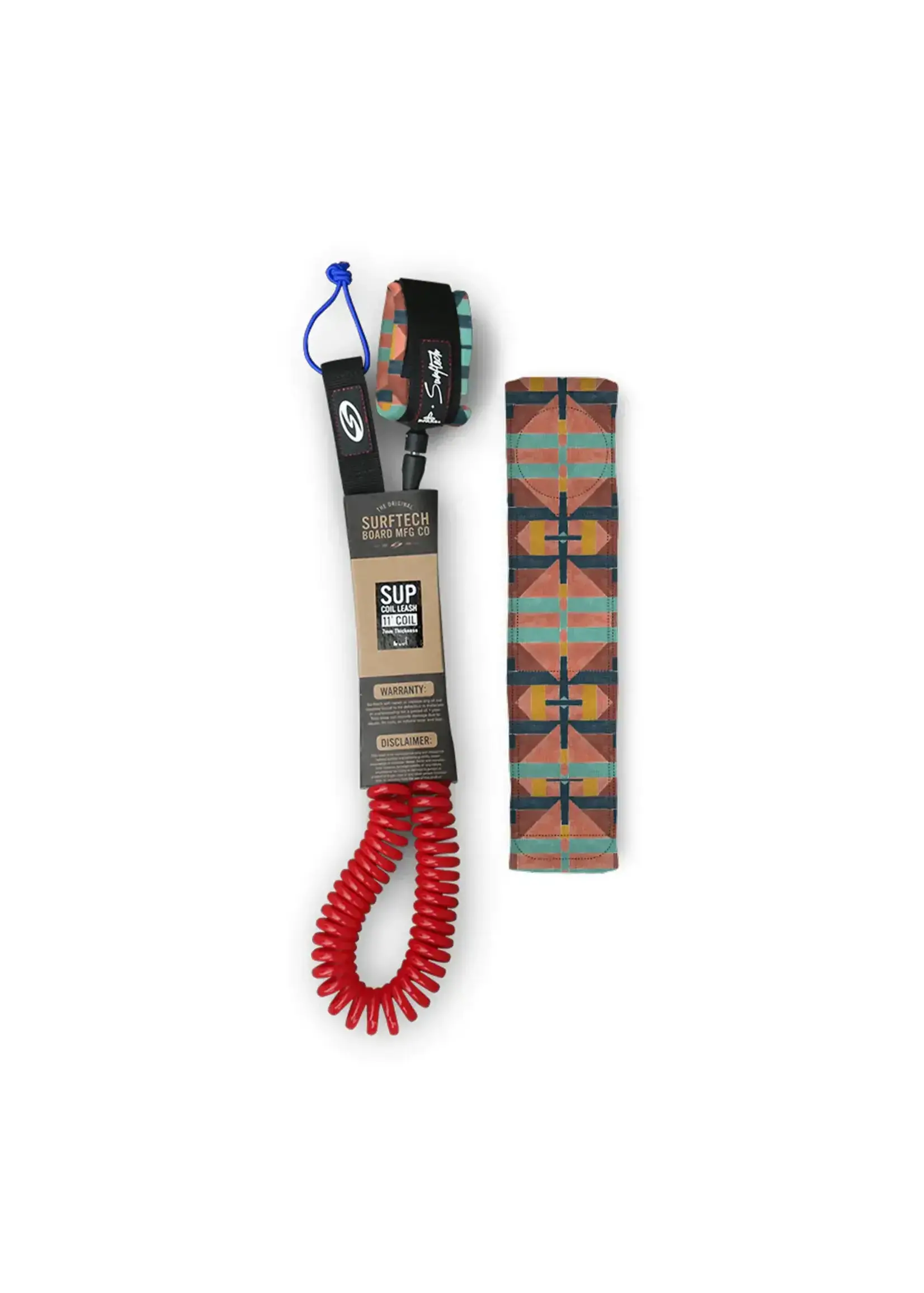 Surftech Ankle Coil Leash 11' x 5mm SeaGlass